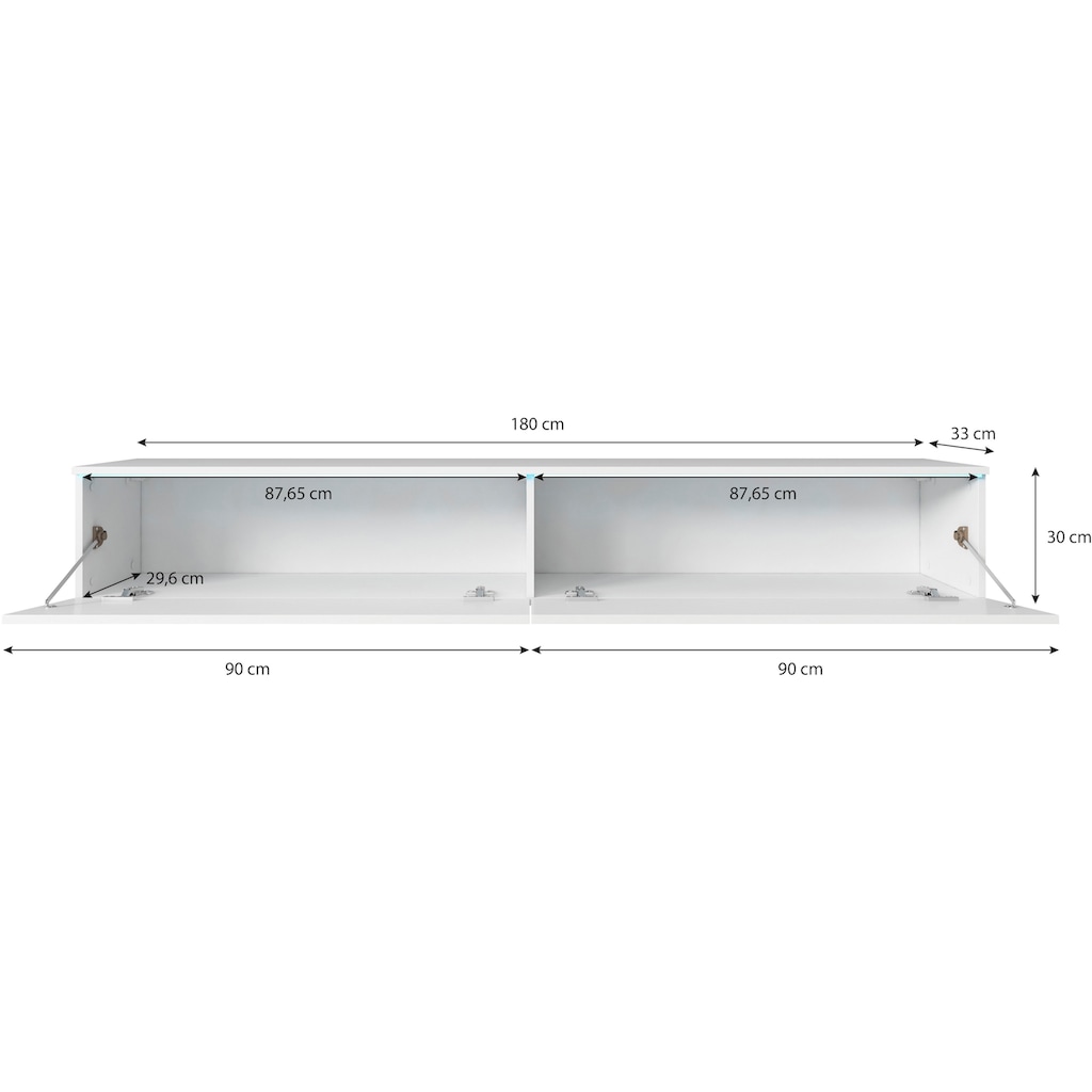 INOSIGN Lowboard »Vera«, Breite 180 cm, stehend und hängend