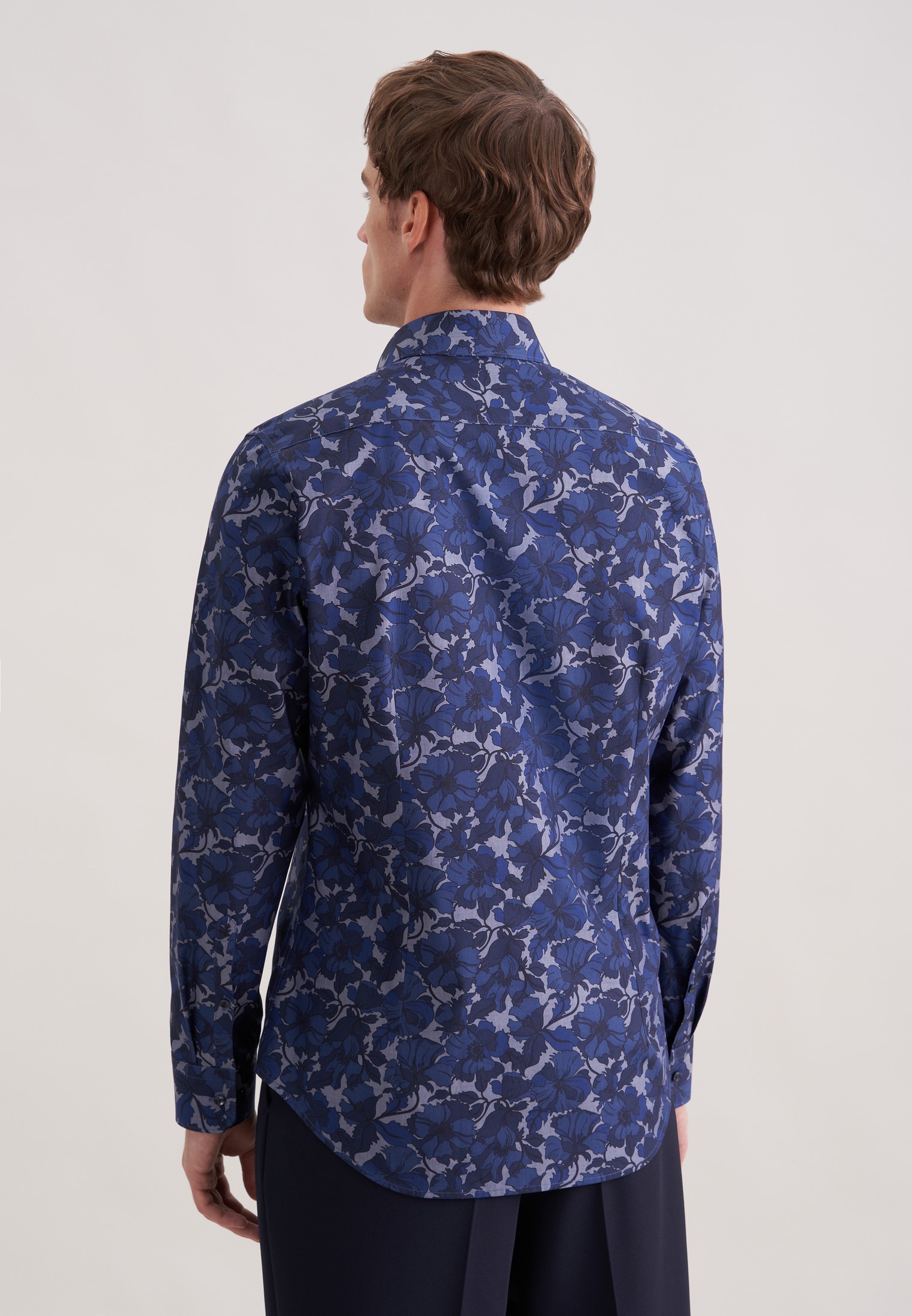 seidensticker Businesshemd "Schwarze Rose" Slim 1/1 Kentkragen Druck günstig online kaufen