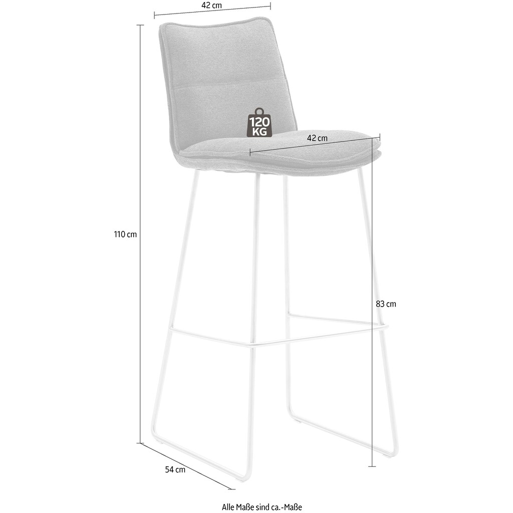 MCA furniture Barhocker »Hampton«, (Set, 2 St., 2-er)