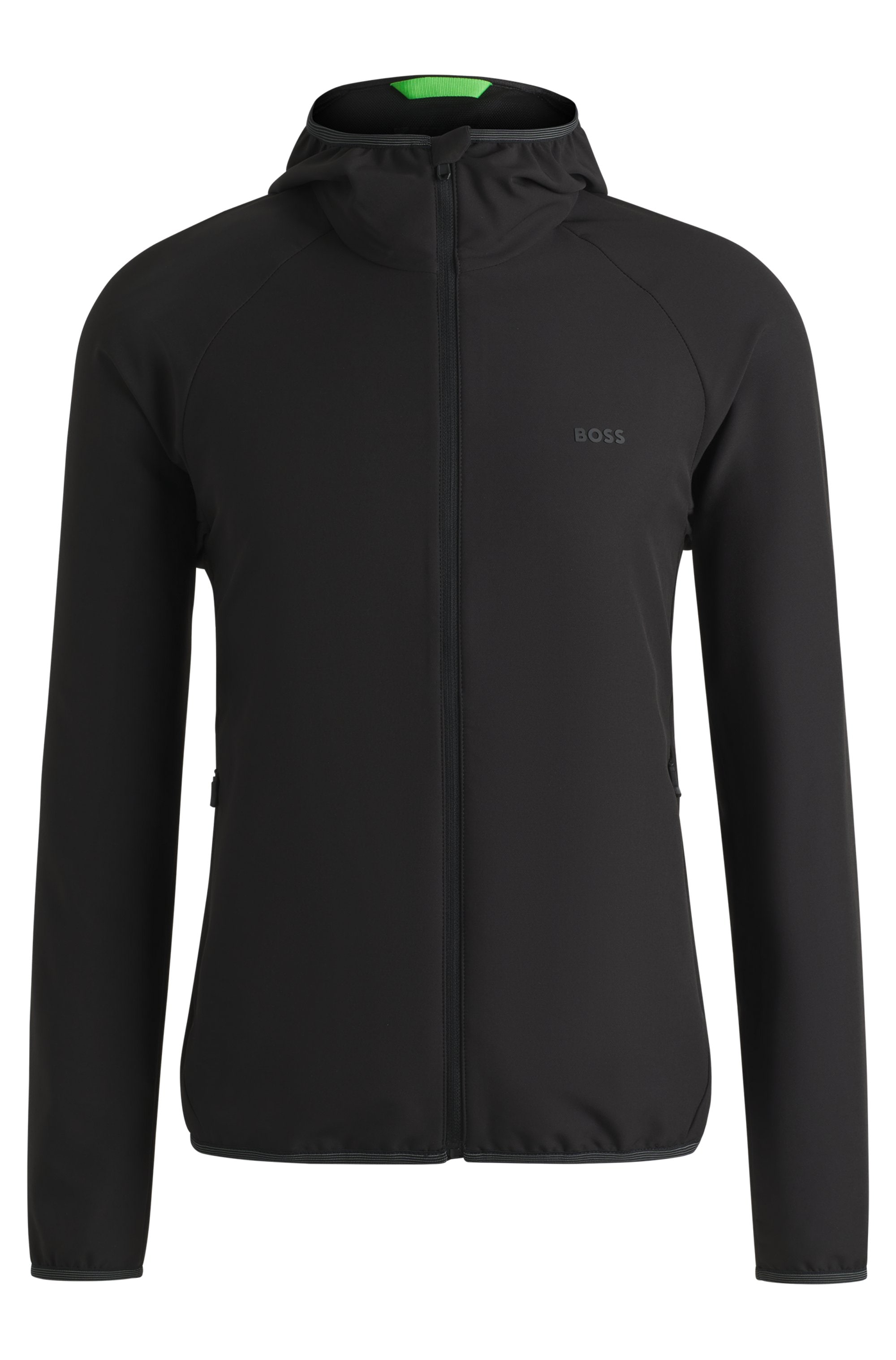 BOSS GREEN Funktionsjacke »L_Commuter«, mit Kapuze, mit gummiertem Markenlabel