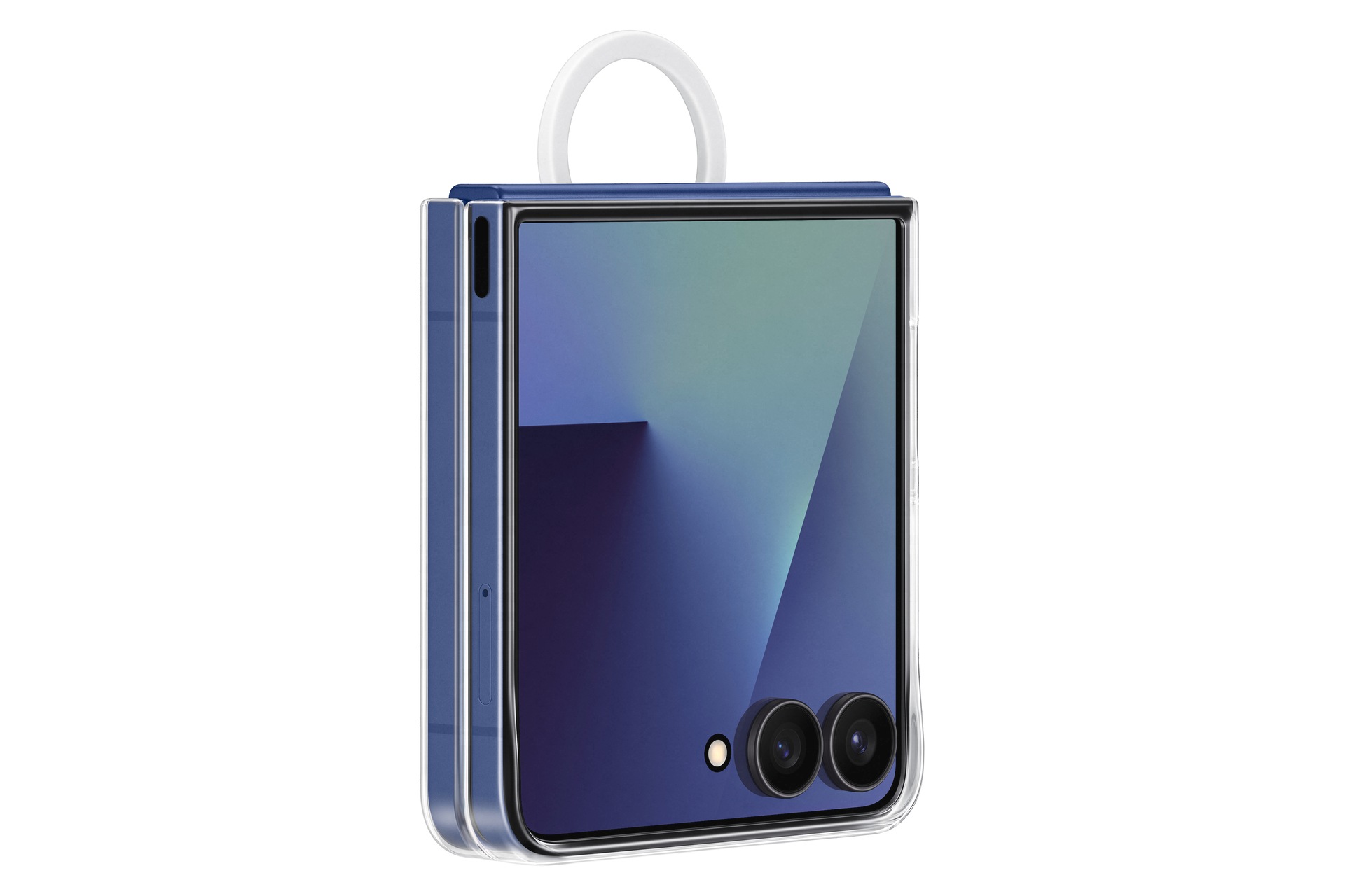 Samsung Handyhülle »Ring Case (Clear) für Samsung Galaxy Z Flip7«, Samsung Galaxy Z Flip7, Backcover, Schutzhülle, Handyschutzhülle, Case, Schutzcase, stoßfest