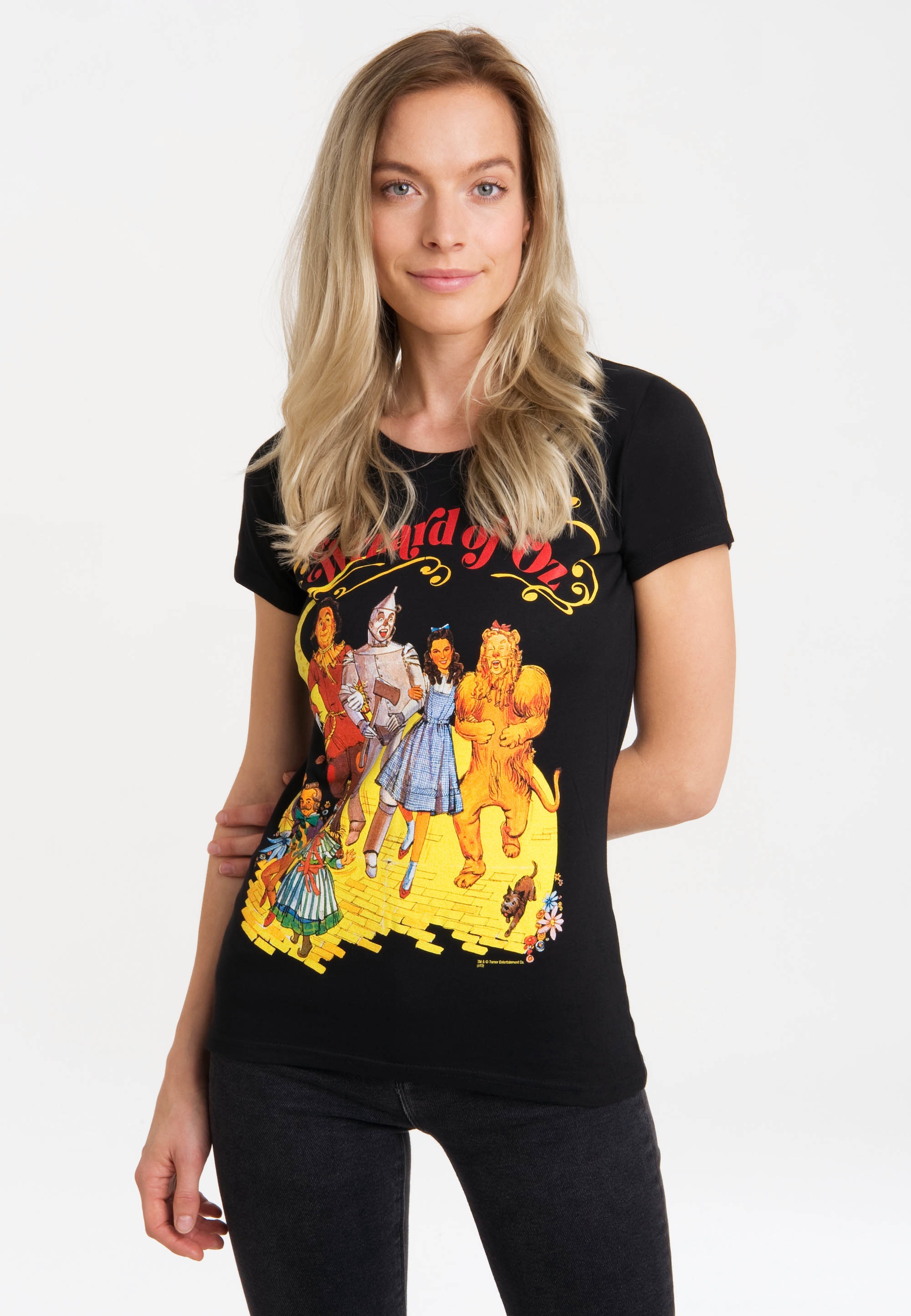 LOGOSHIRT T-Shirt »Yellow Brick Road - Der Zauberer von Oz«, mit tollem Retro-Print