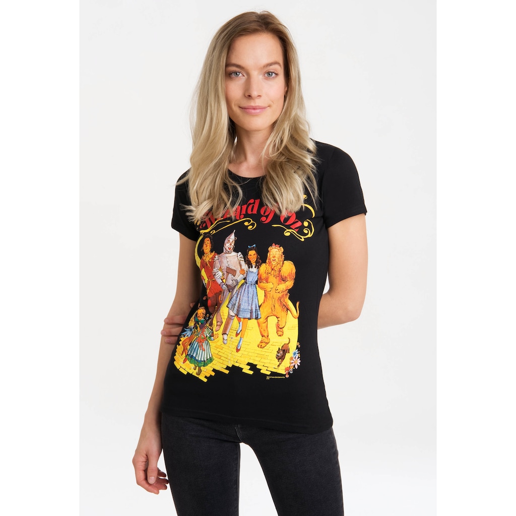 LOGOSHIRT T-Shirt »Yellow Brick Road - Der Zauberer von Oz«, mit tollem Retro-Print