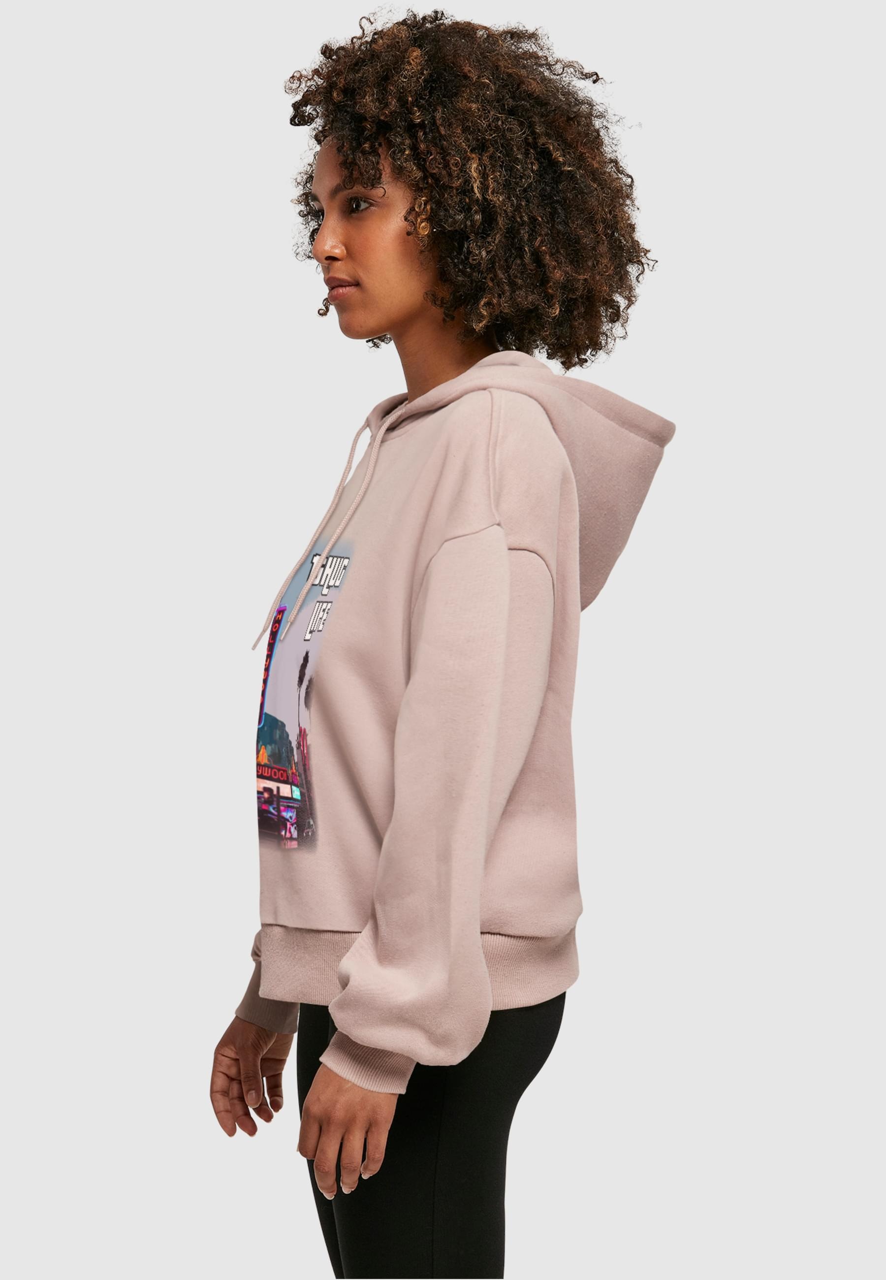 Merchcode Kapuzenpullover »Merchcode Damen Laides Grand Thug Life Organic Oversized Hoody«, (1 tlg.)