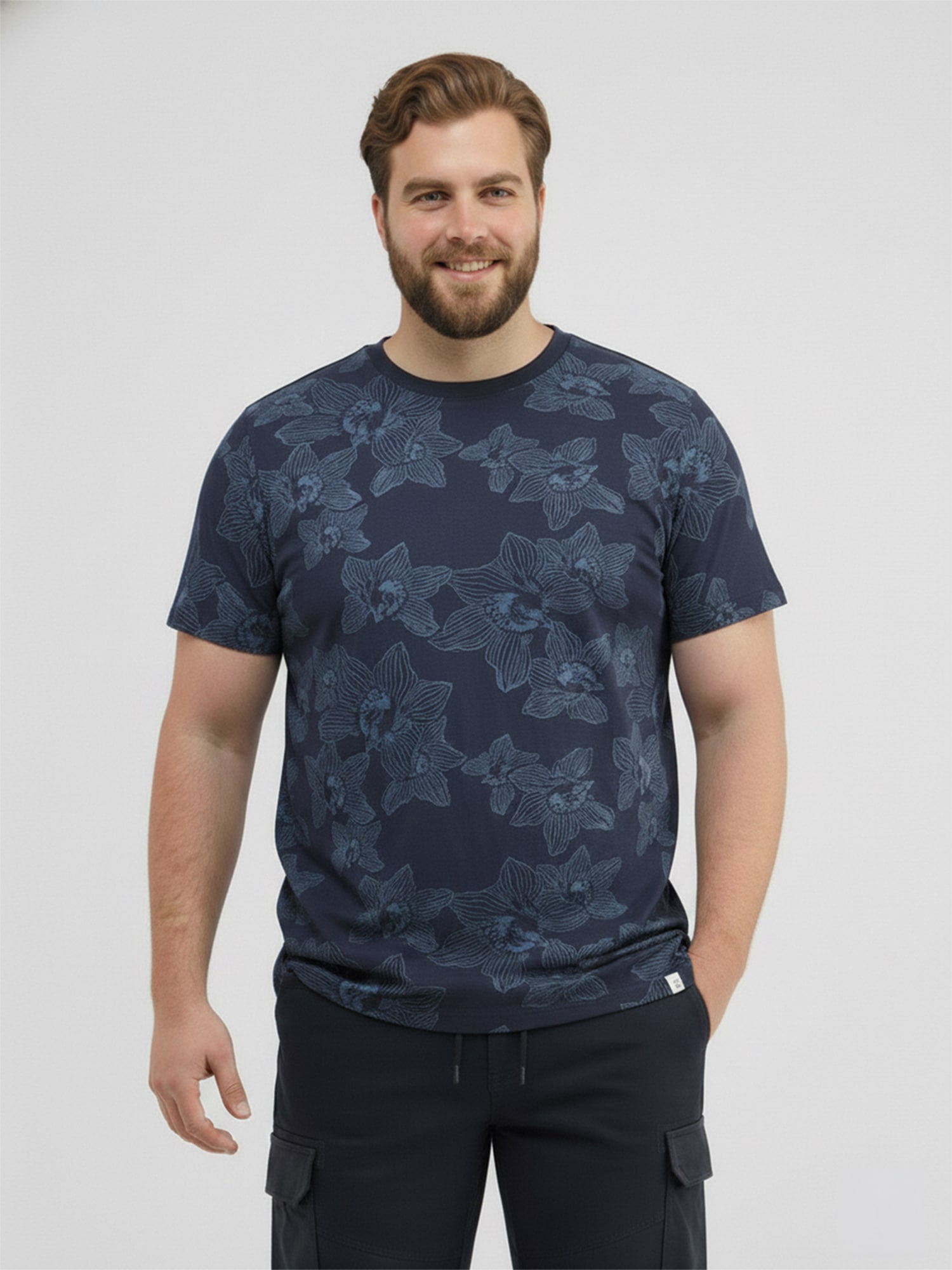 LERROS "Floral bedrucktes T-Shirt in Jersey-Qualität, große Größen"