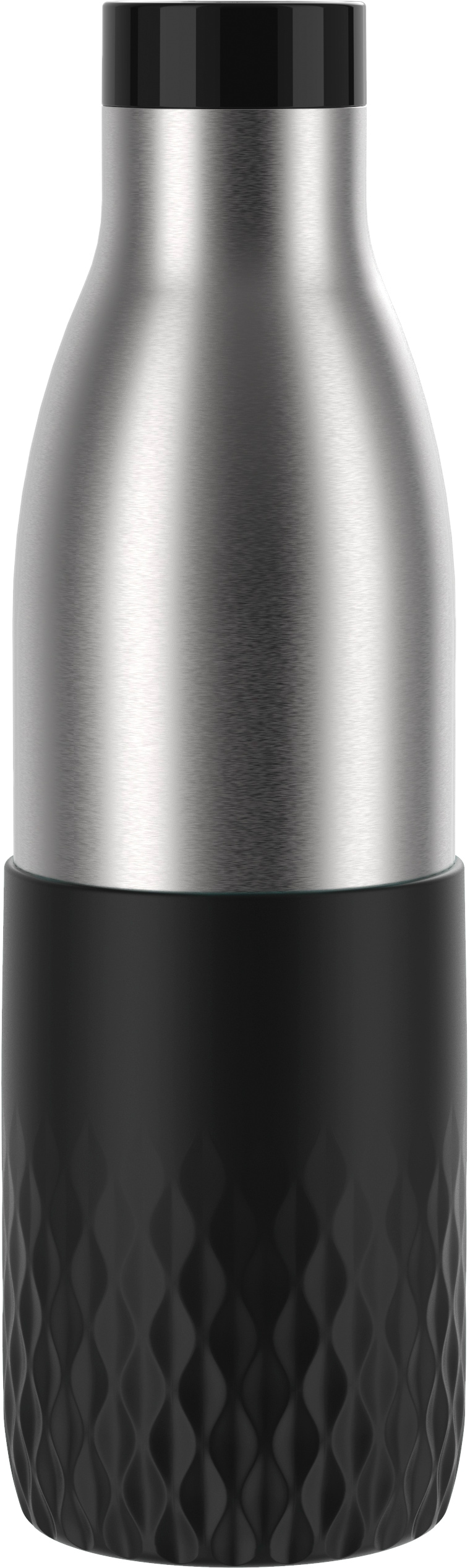 Emsa Trinkflasche "Bludrop Sleeve" Edelstahl/Silikon, Quick-Press, 12h warm günstig online kaufen