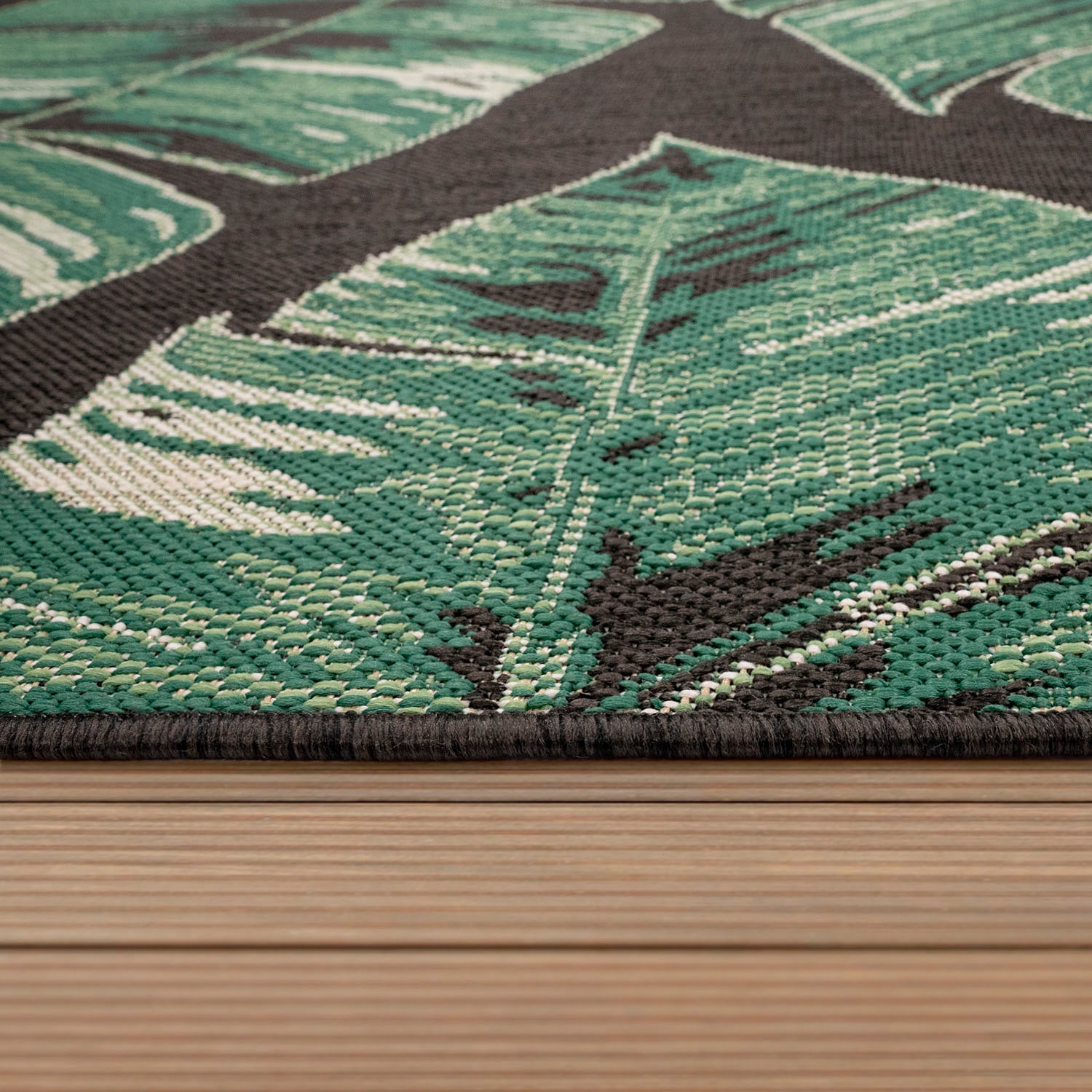 Paco Home Teppich Rechnung Palmenblätter, Motiv geeignet, rechteckig, In- und Flachgewebe, auf 553«, »Ostende | BAUR Wohnzimmer Outdoor