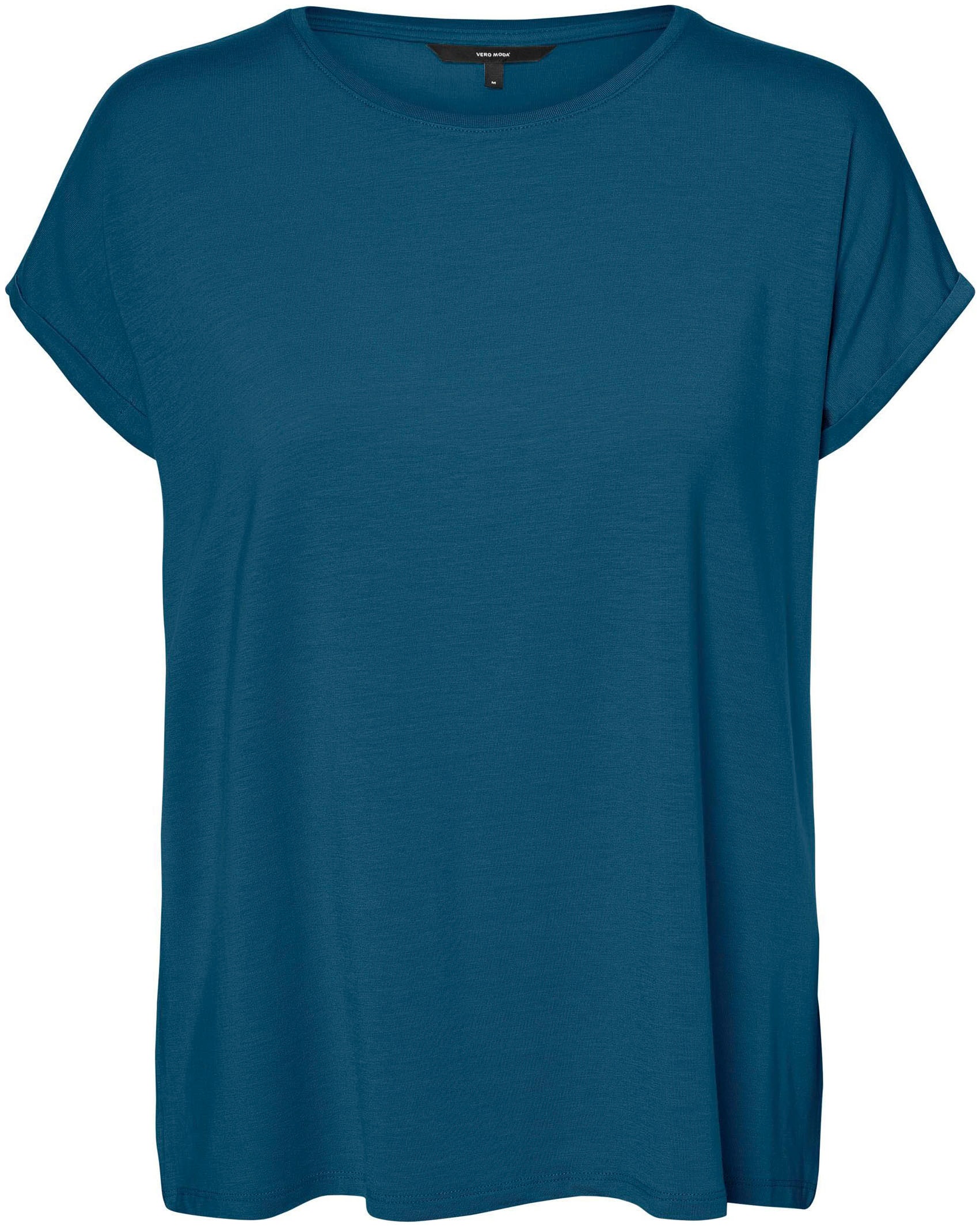 Vero Moda Rundhalsshirt »VMAVA PLAIN SS TOP GAJRS NOOS«