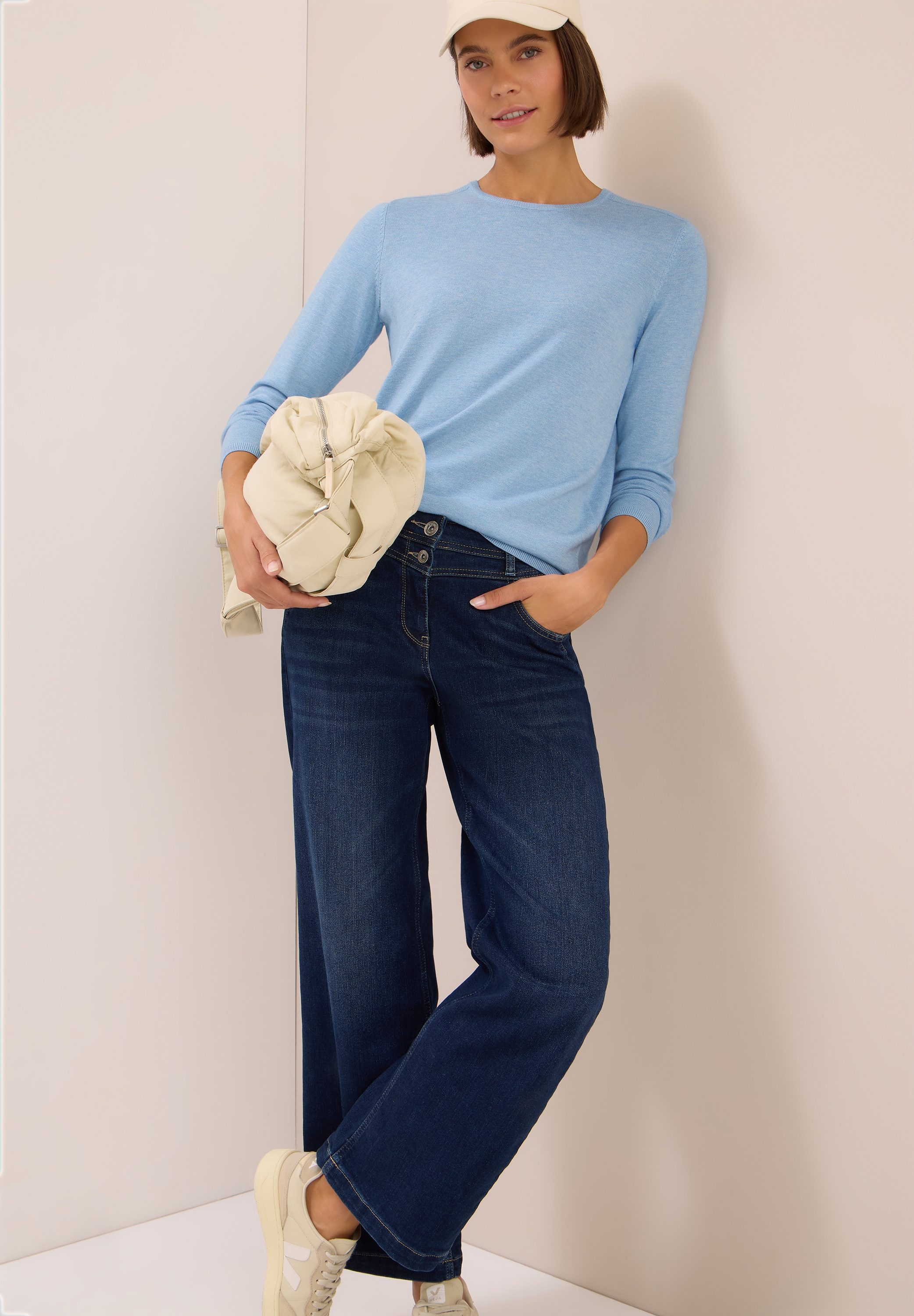 Cecil Strickpullover, mit feinem Detail an der Schulter und Viskose-Anteil