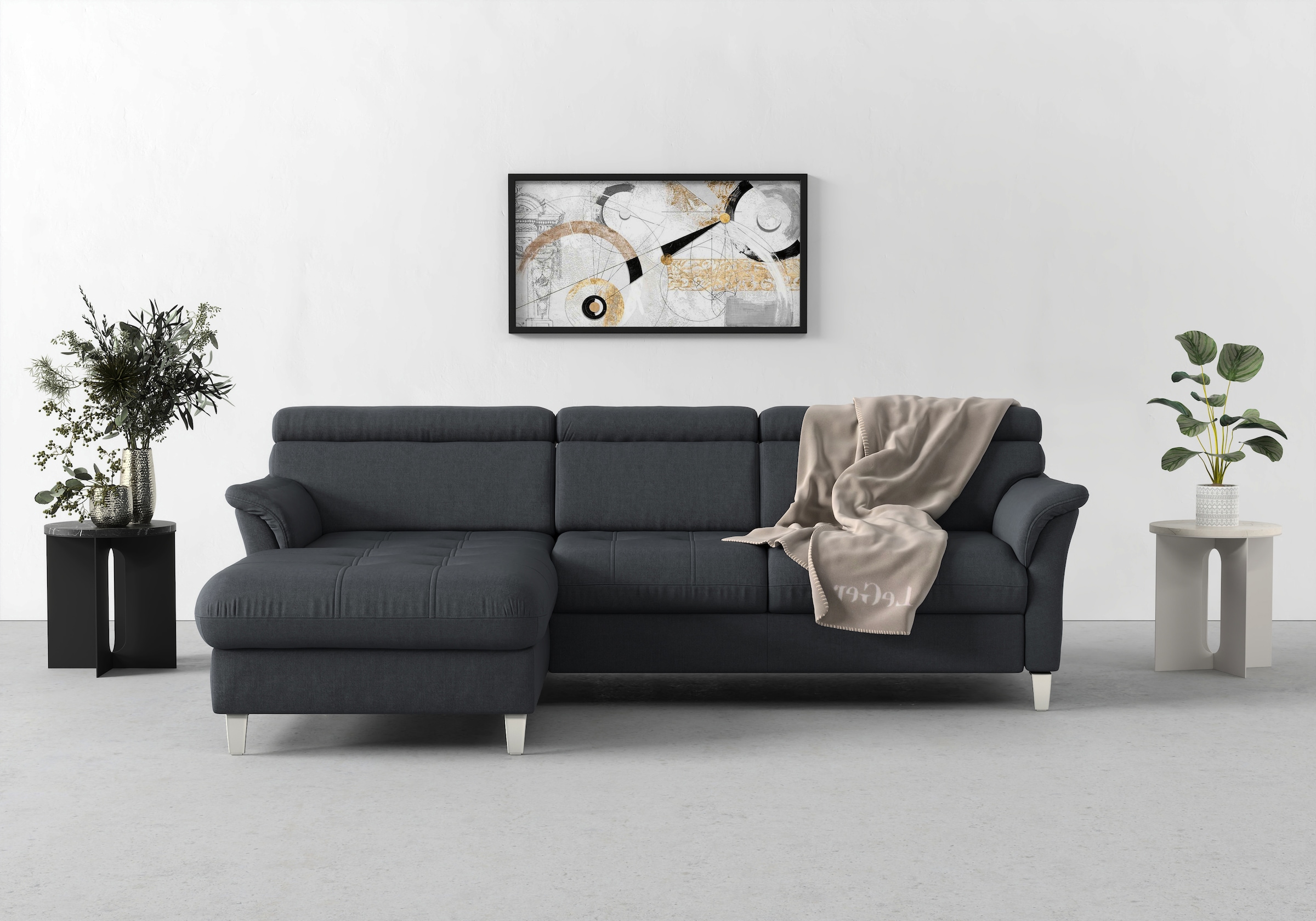 Thumbnail - sit&more Ecksofa "Marano L-Form" inklusive Kopfteilverstellung, wahlweise mit Bettfunktion, Bettkasten