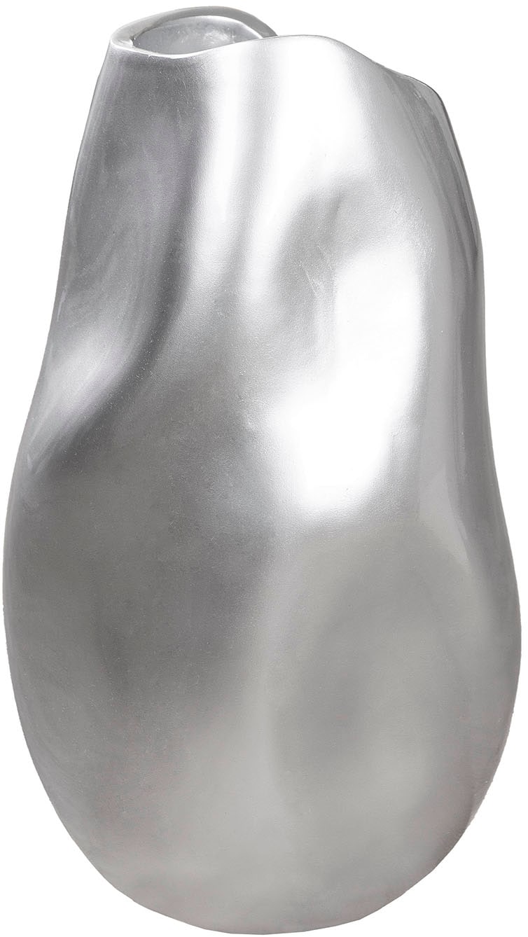 GILDE Bodenvase "Bodenvase organisch Jolie silberfarben H. 50,5 cm"