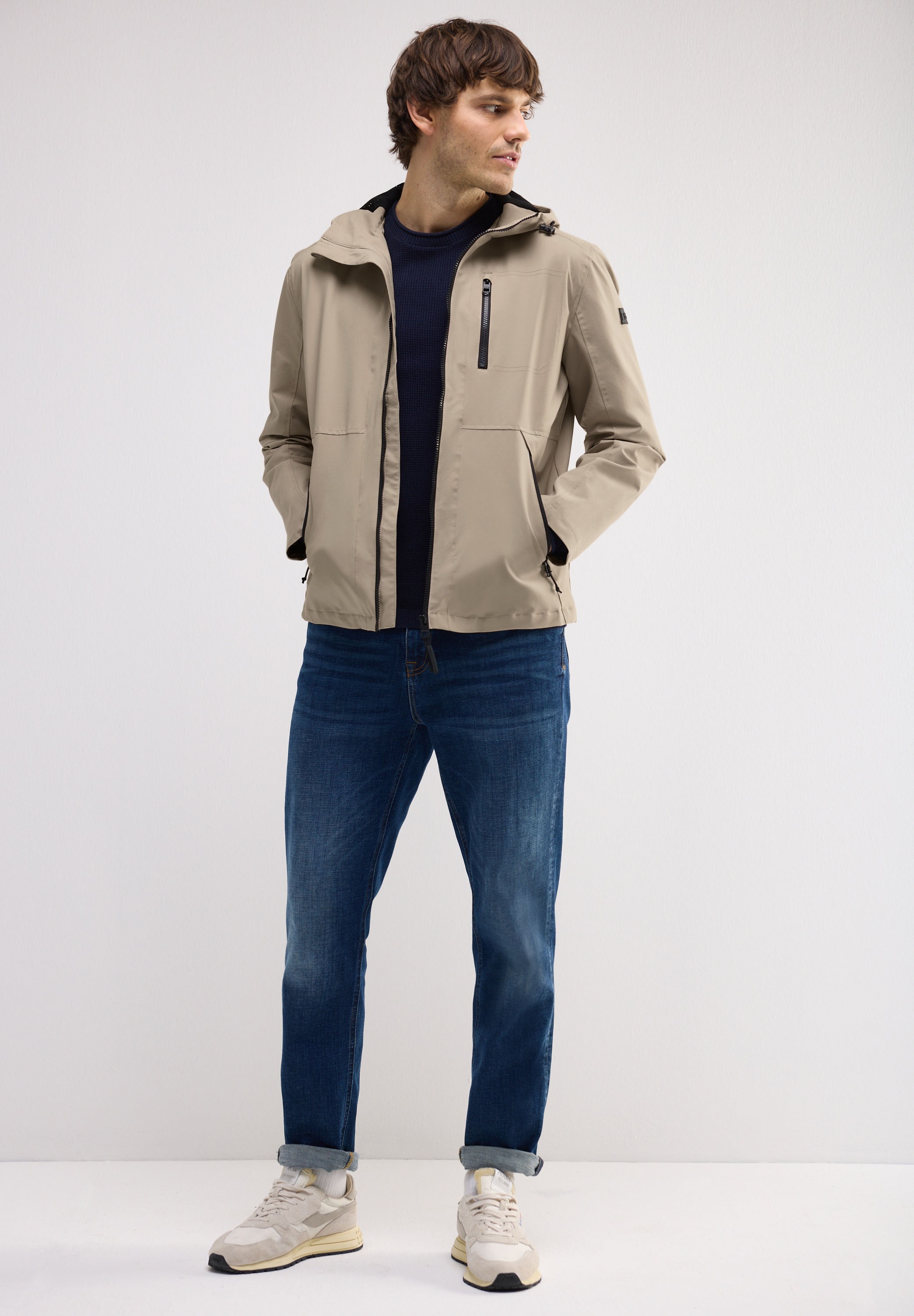 STREET ONE MEN Softshelljacke, mit Kapuze, wasserabweisend