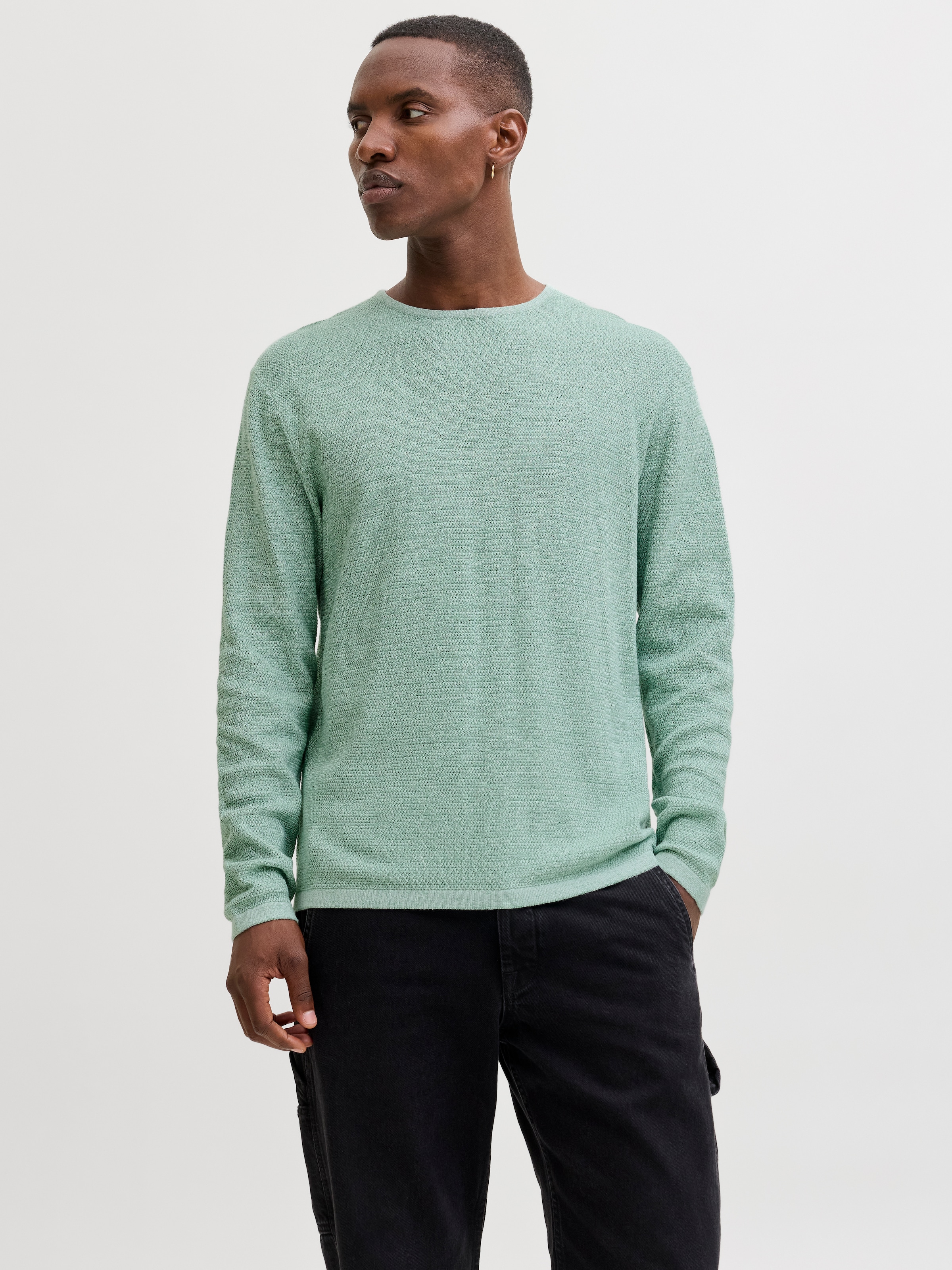 Jack & Jones Rundhalspullover "JJEGEORGE KNIT CREW NECK NOOS" mit Strick Op günstig online kaufen