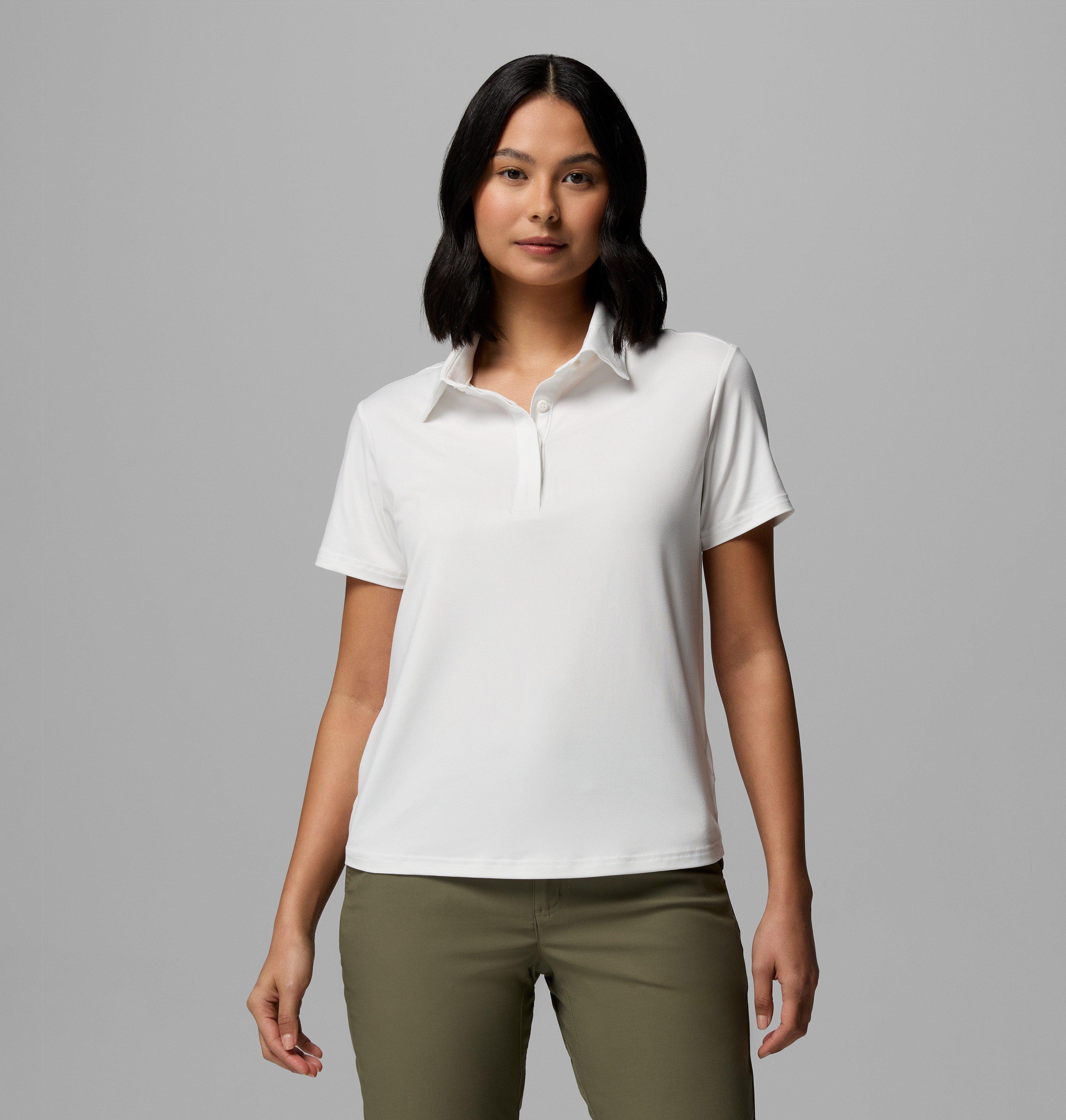 Columbia Poloshirt Kurzarm, aus Polyester und Elasthan, sportliche Passform