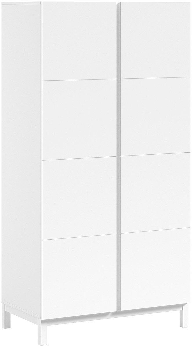 Vipack Jugendzimmer-Set »Set best. aus Einzelbett 90/200, Nachtkonsole, Kleiderschrank 2-trg.«, (3 tlg.), in gradlinigem Design, pflegeleichte lackierte Oberfläche in Weiß