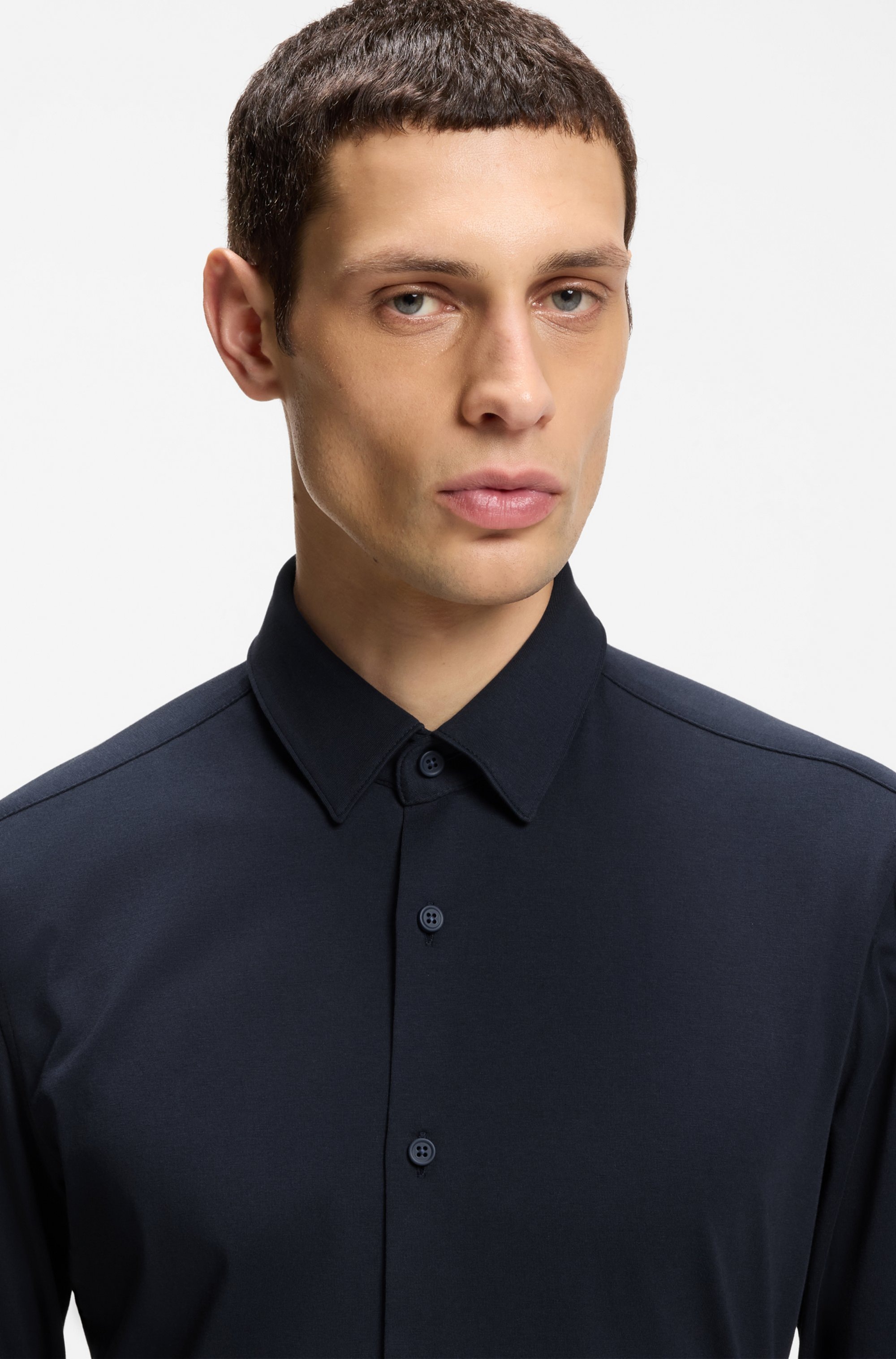 BOSS Businesshemd »HANK« Kentkragen, Slim Fit, Baumwoll-Mix mit Performance-Stretch