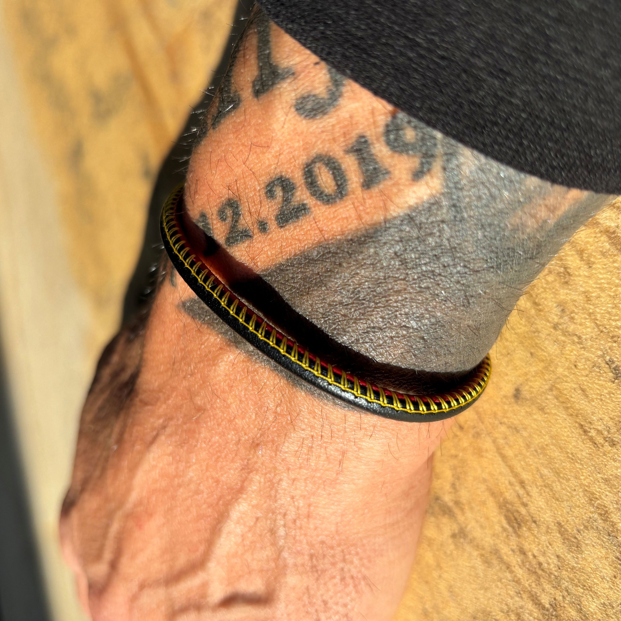 Zeeme Armband »echt Leder mit Deutschland-Farben 23cm«