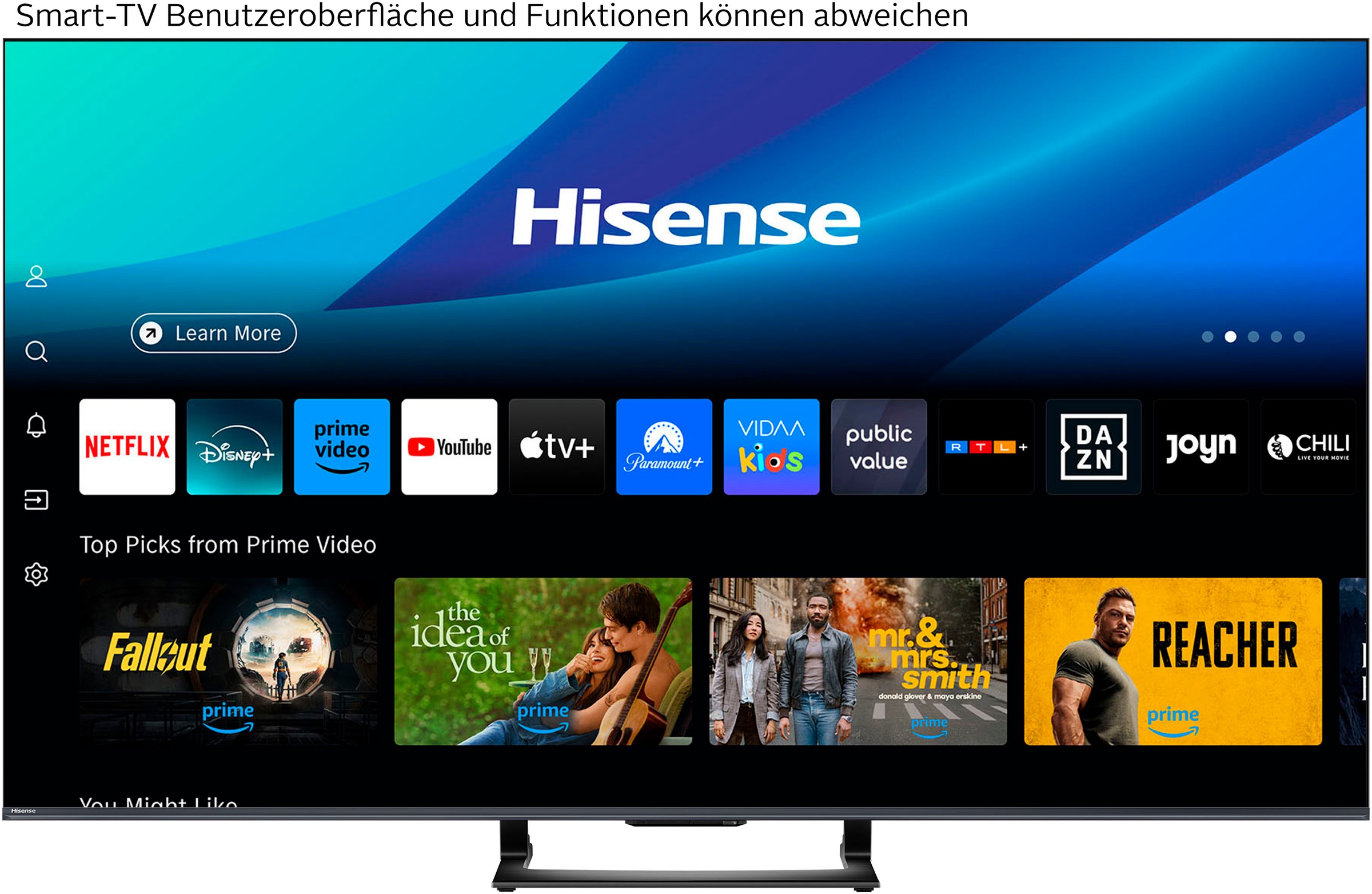 Hisense QLED Mini LED-Fernseher »75U7Q«, 4K Ultra HD, Smart-TV, 4K UHD Mini LED