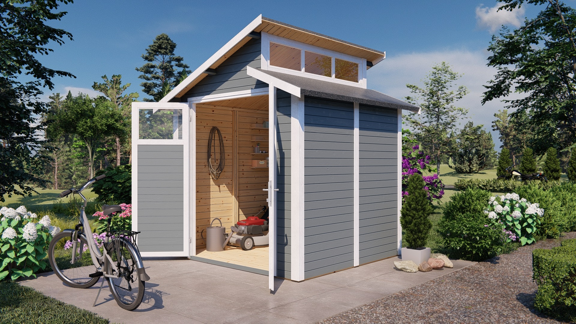 BERTILO Gartenhaus »Studio Basic, in verschiedenen Farben«