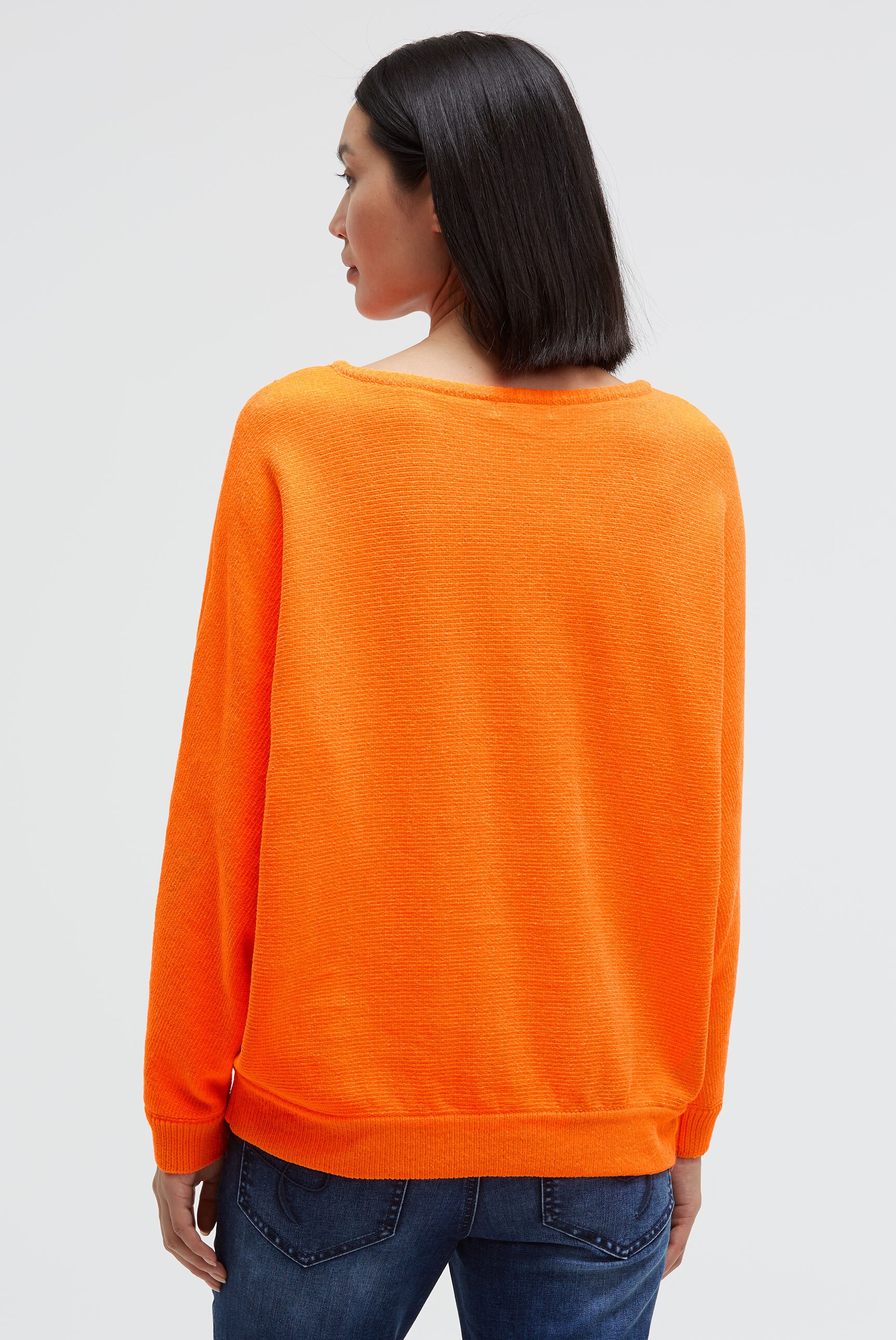 SOCCX Rundhalspullover mit Fledermaus-Ärmeln