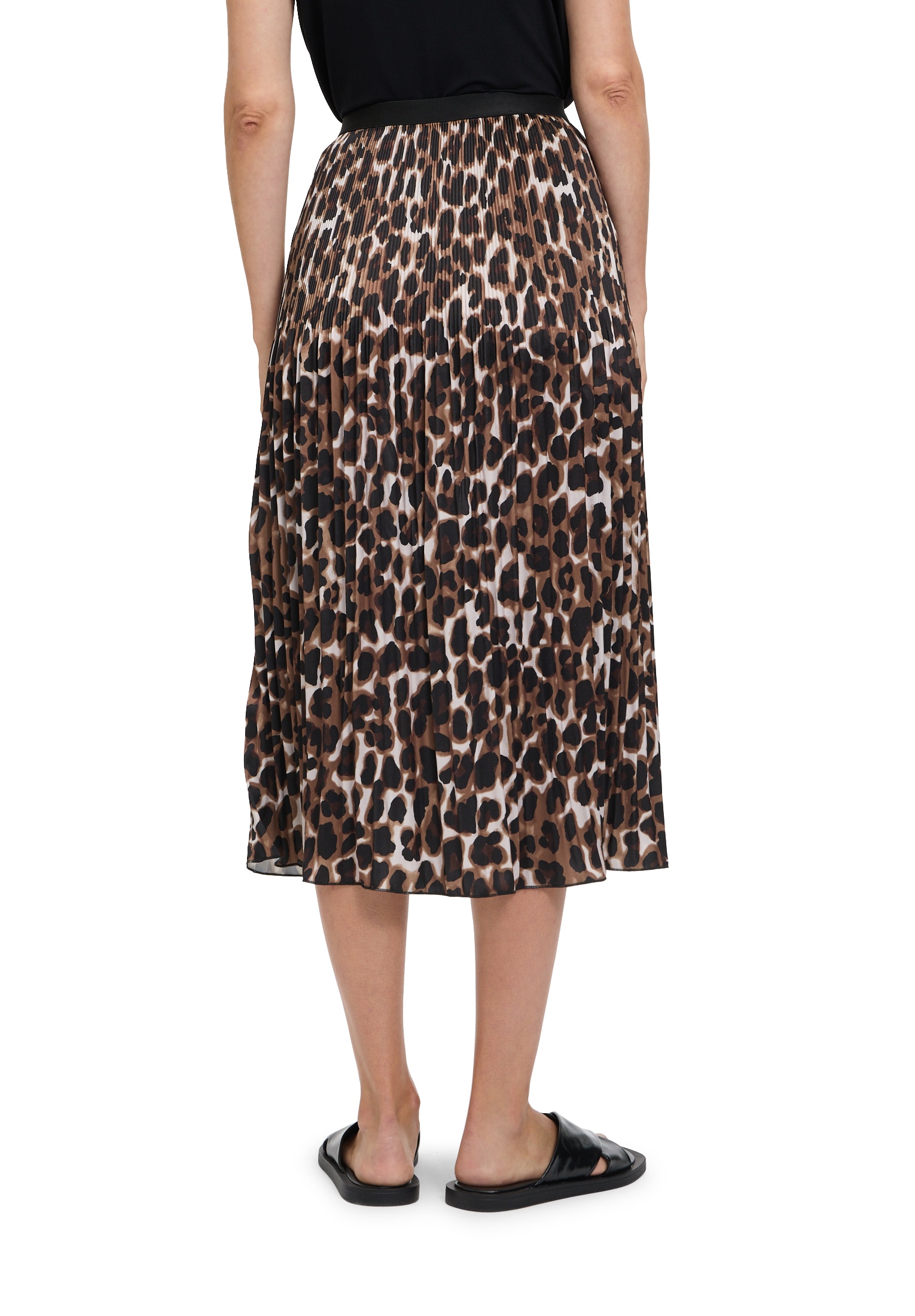 Betty&Co Midirock »Betty & Co Plisseerock mit Animalprint«, Druck