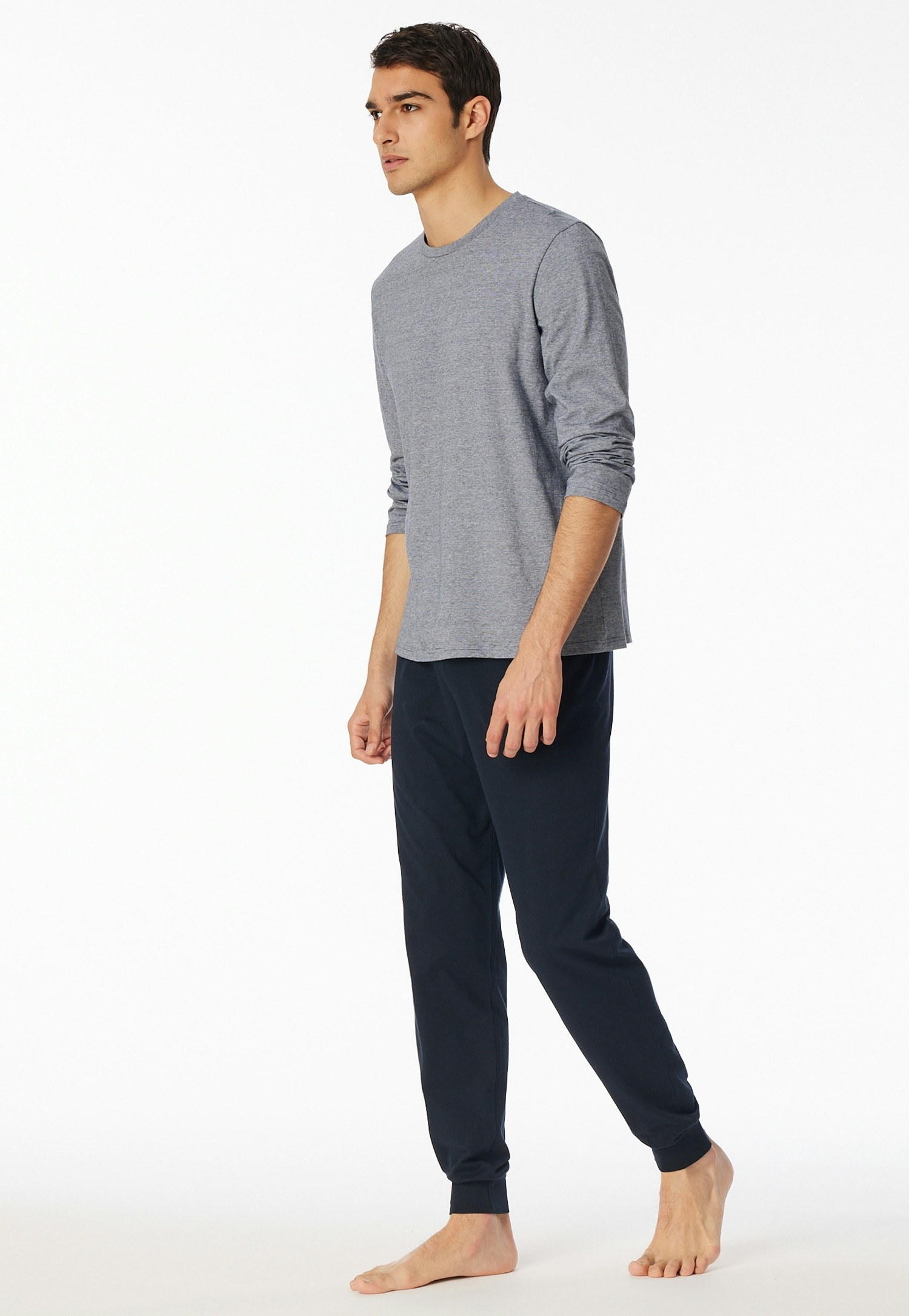 Schiesser Schlafanzug »"Casual Essentials"«, mit feinen, gestrickten Ringeln