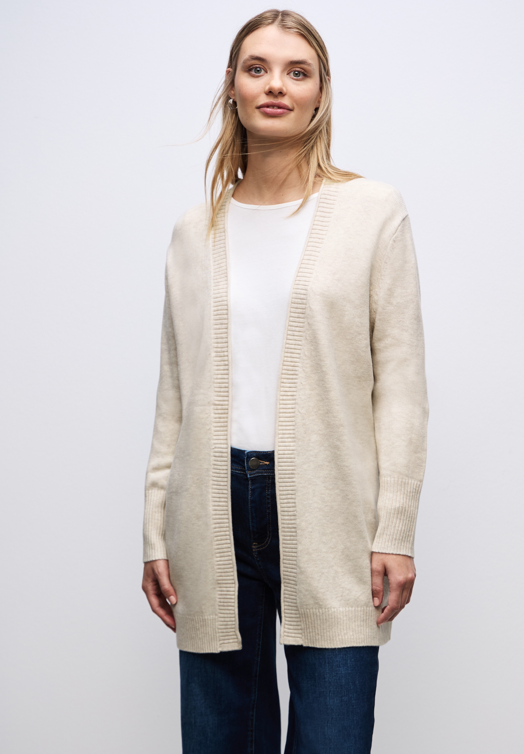 STREET ONE Strickjacke, in Unifarbe günstig online kaufen