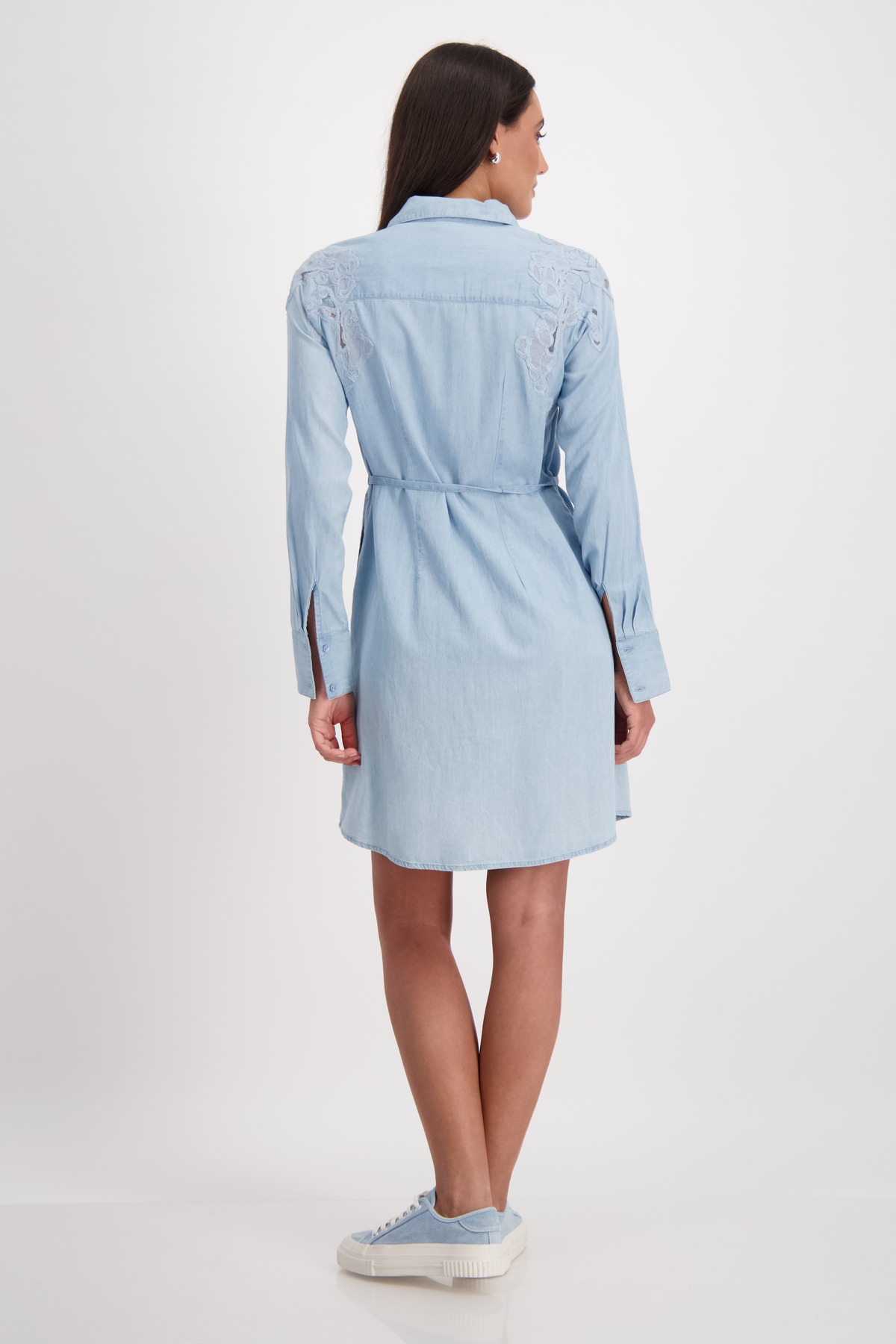 Monari Jeanskleid Eingrifftaschen mit Bindegürtel günstig online kaufen