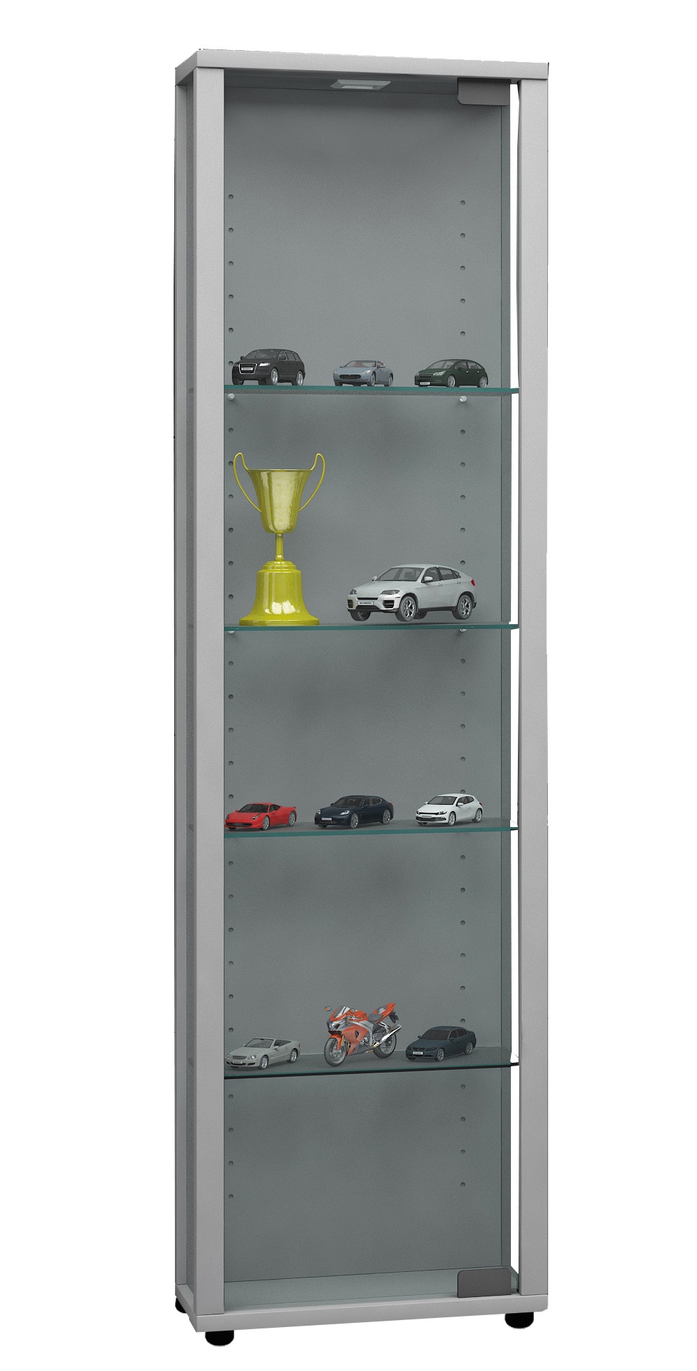 VCM "Holz Glas Stand Vitrine Sammelvitrine Edana Mini" 1 Stk. tlg.