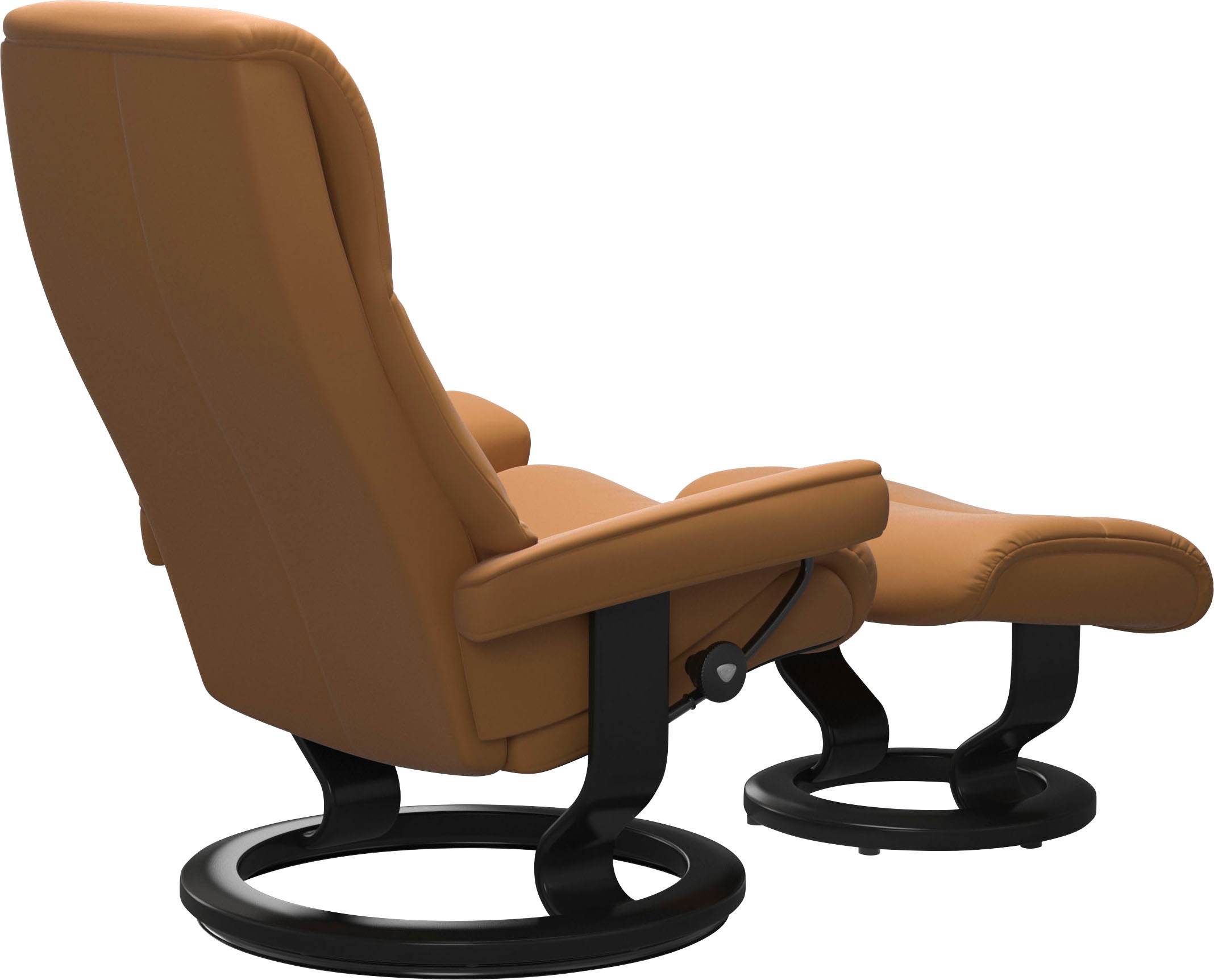 Stressless® Relaxsessel »View«, (Set, Relaxsessel mit Hocker), mit Classic Base, Größe M,Gestell Schwarz