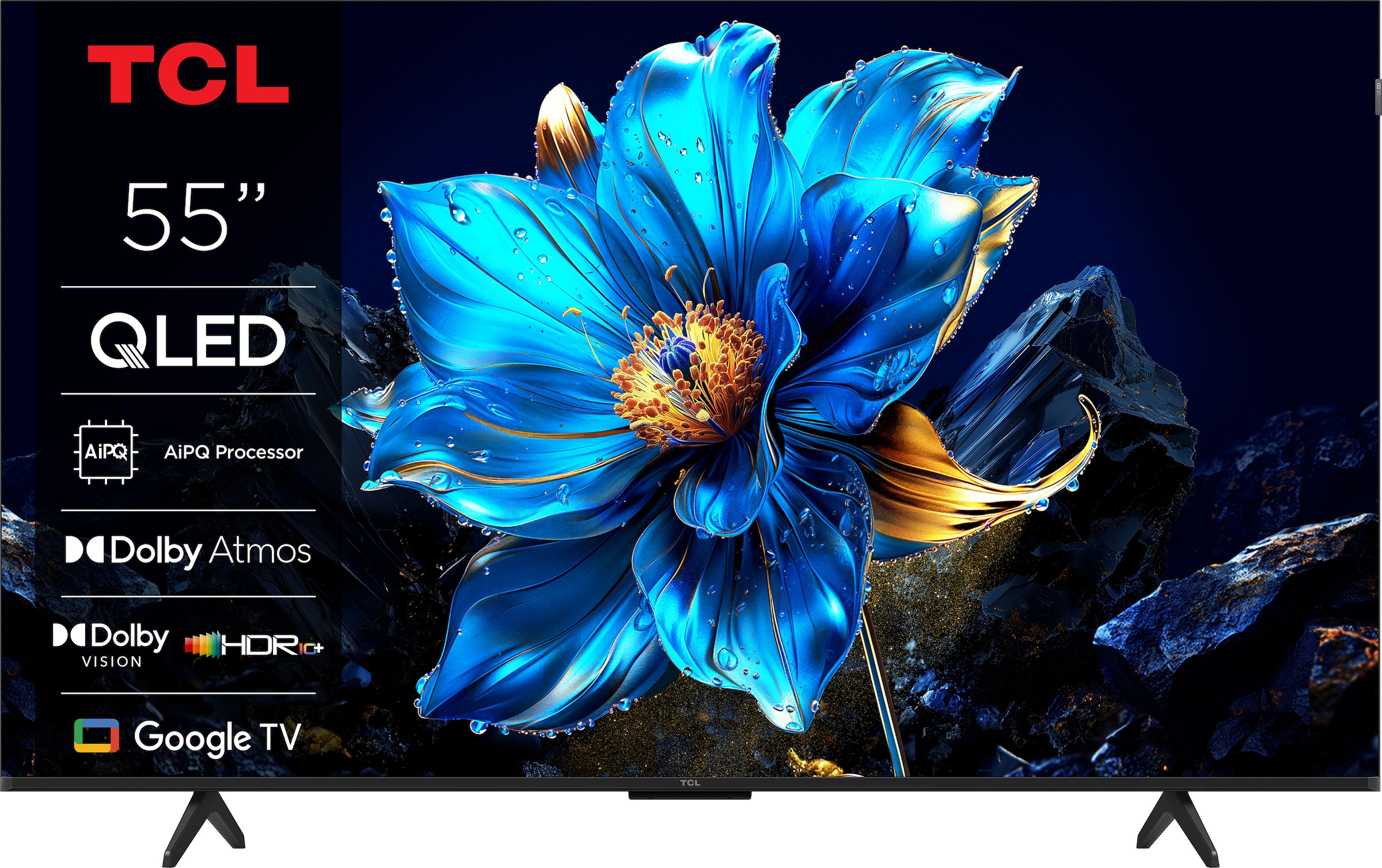 TCL QLED-Fernseher »55P71KX1«, 4K Ultra HD, Google TV-Smart-TV, Multi-HDR, Dolby Vision, Smart TV, Apple TV, Dolby Atmos, Slim Design