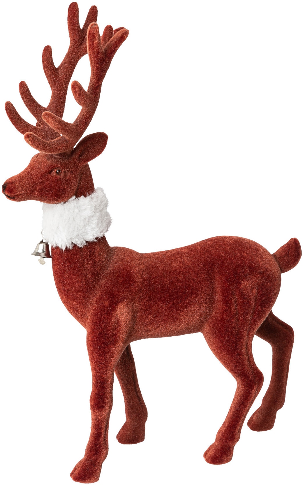 rot«, »Hirsch, Samtoberfläche mit Weihnachtsdeko bestellen Weihnachtsfigur feiner | Creativ BAUR deco
