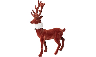 Weihnachtsfigur »Hirsch, Weihnachtsdeko rot«