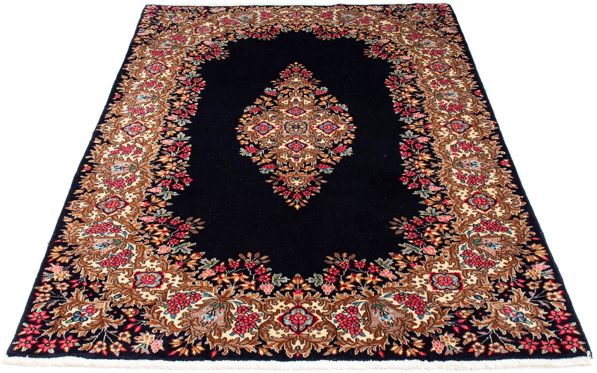 morgenland Orientteppich "Perser - Royal - 178 x 116 cm - dunkelblau", rechteckig, 10 mm Höhe, Wohnzimmer, Handgeknüpft,