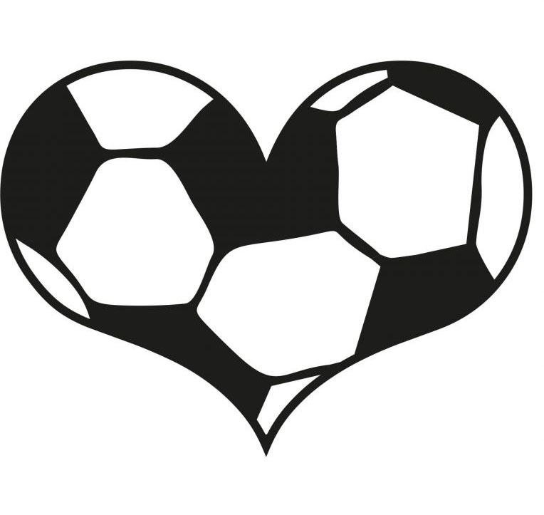 Wandtattoo »Fußball Wandaufkleber Herz«, (1 St.), selbstklebend, entfernbar