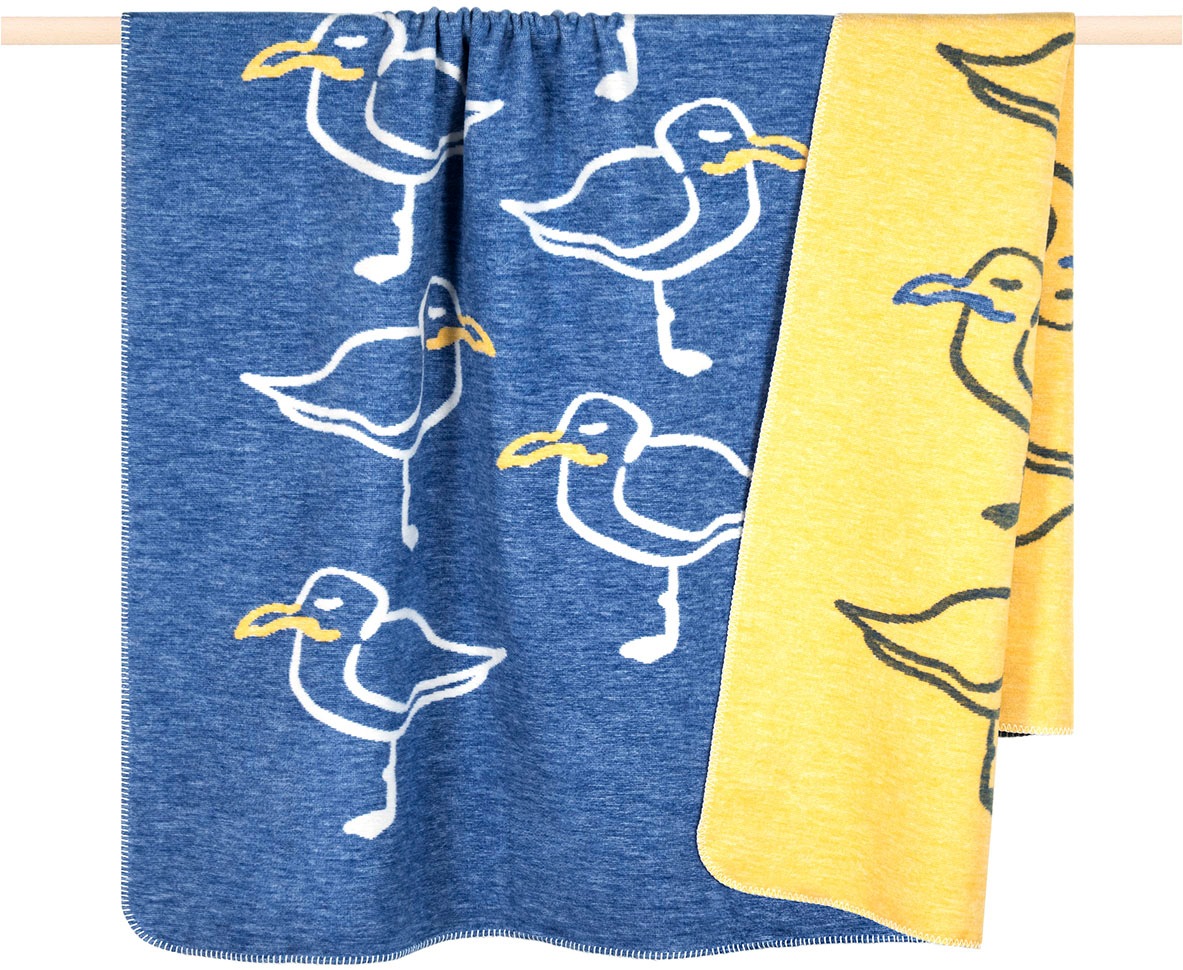 PAD Wohndecke "SEAGULL" Made in Europe, Wendefunktion, Motiv Möwen, 150x200 günstig online kaufen