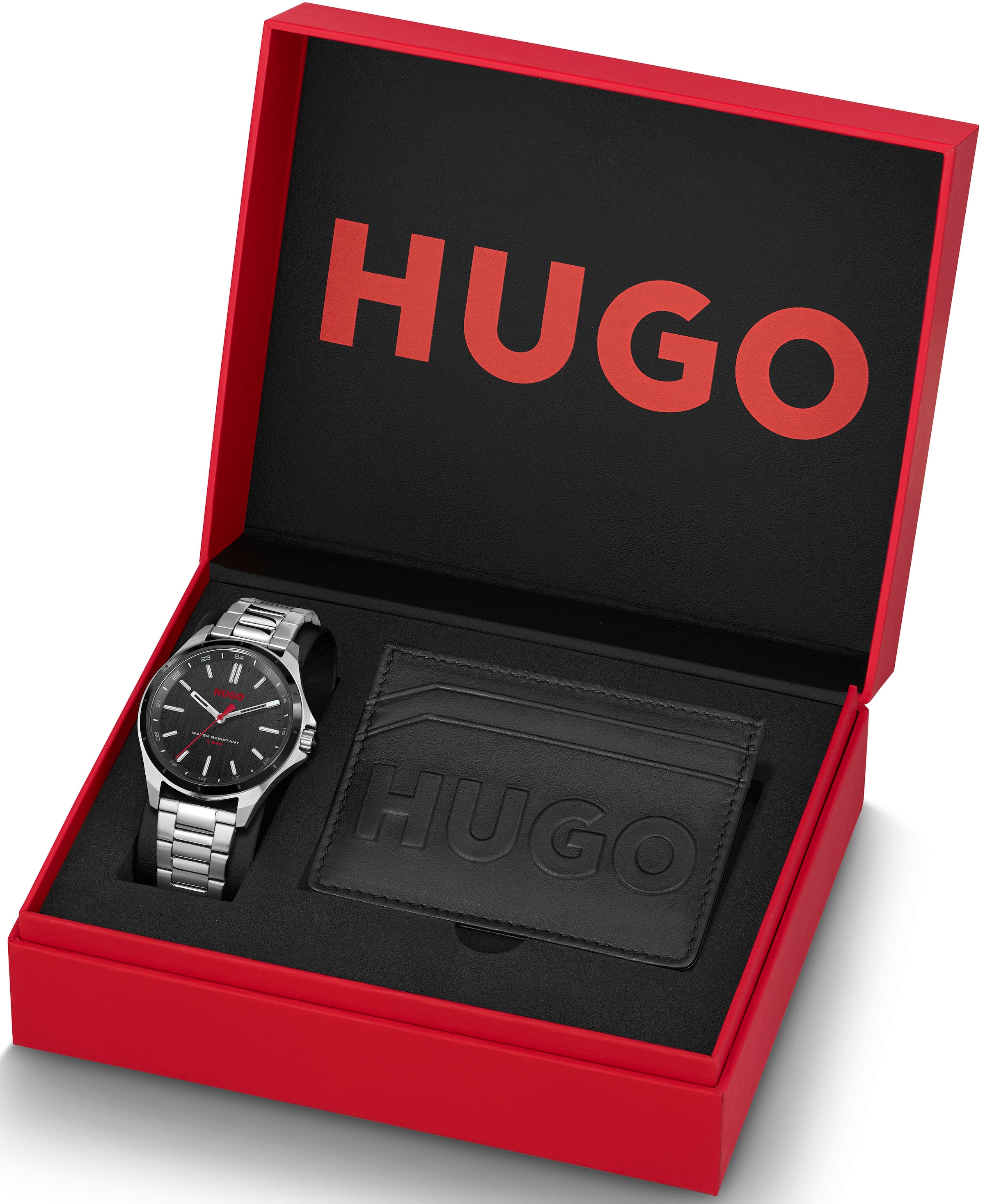 HUGO Quarzuhr »1570156«, (Set, 2 tlg., mit Kartenhalter), ideal auch als  Geschenk ▷ kaufen | BAUR