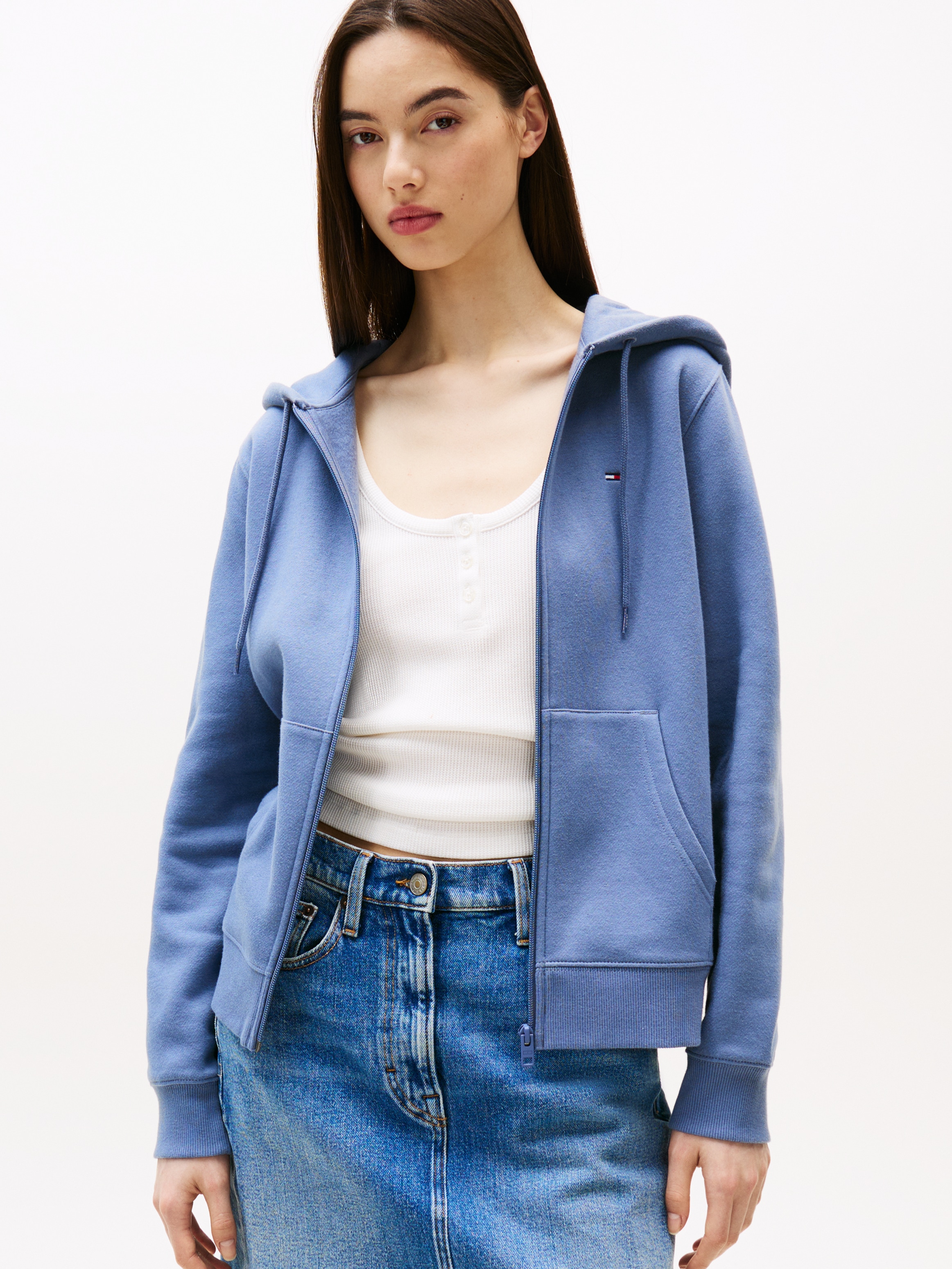 Tommy Jeans Sweatjacke "TJW REG S FLAG ZIP THRU", mit Logostickerei günstig online kaufen