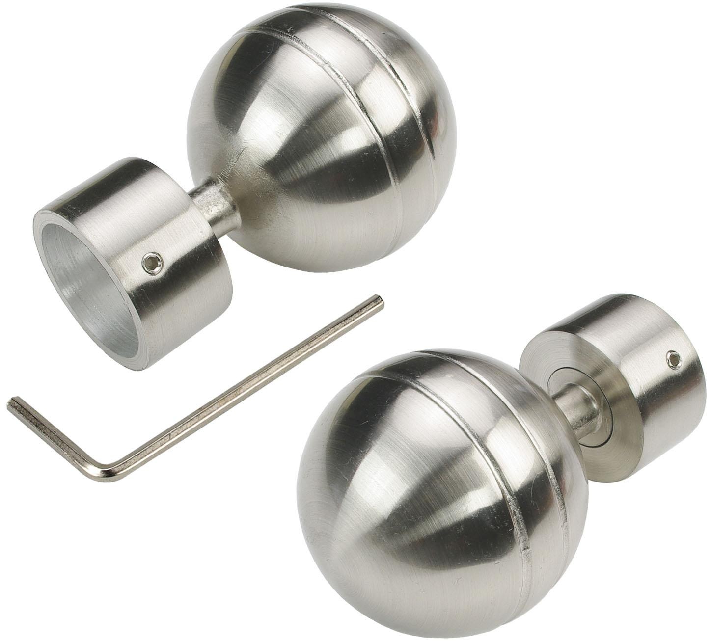 Thumbnail - Liedeco Gardinenstange "CELKUGEL01SG2L", 2 läufig-läufig, Fixmaß, 2-läufig im Fixmaß Ø 25/20 mm