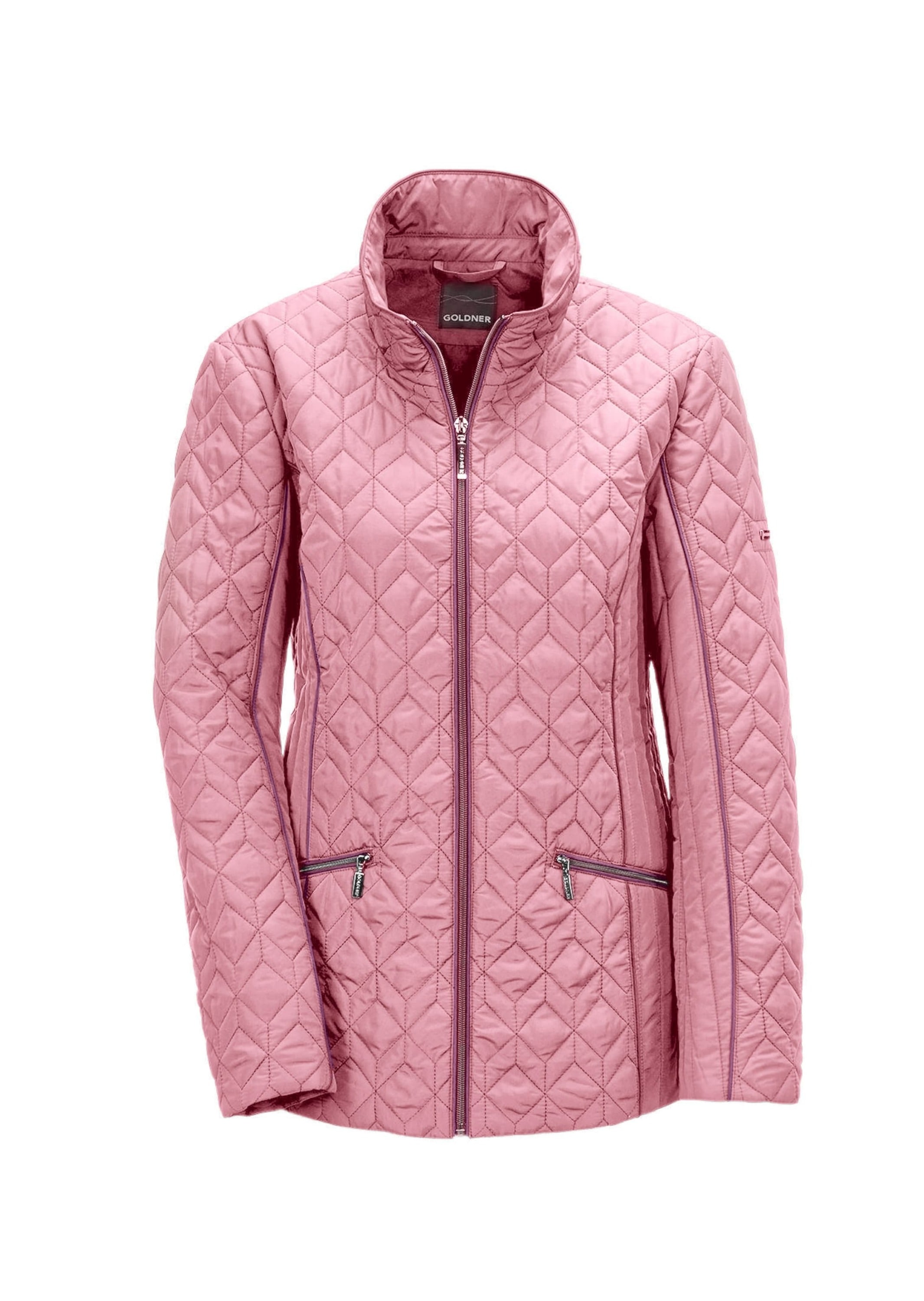 GOLDNER Steppjacke "Kurzgröße Winterjacke mit Stehkragen" Modern intepretierter Rautenstepp