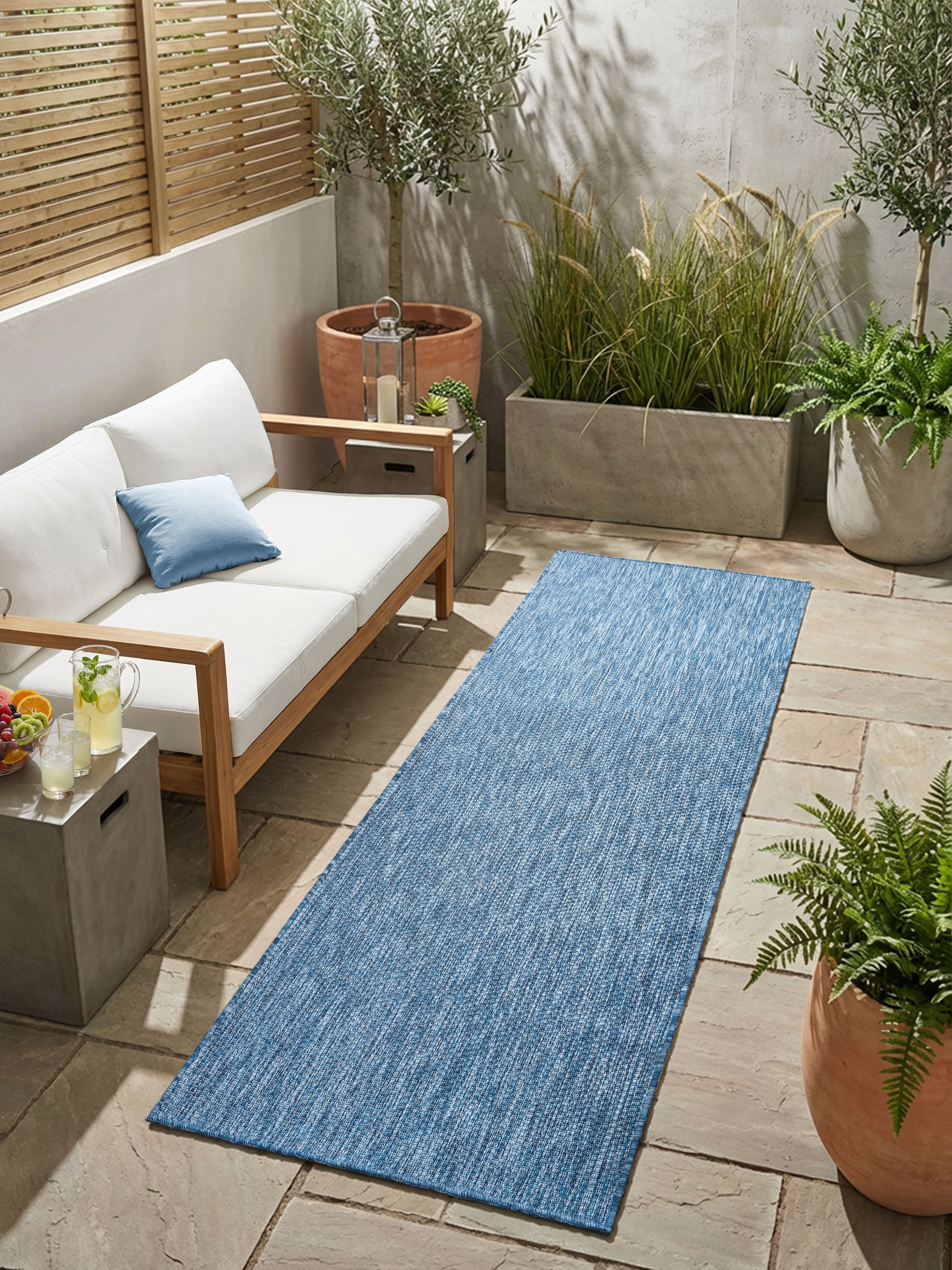 Bruno Banani Teppich "Venezia, auch als Läufer" rechteckig 4 mm Höhe In- und Outdoor geeignet, Sisal-Optik, Wetterfest & UV-beständig