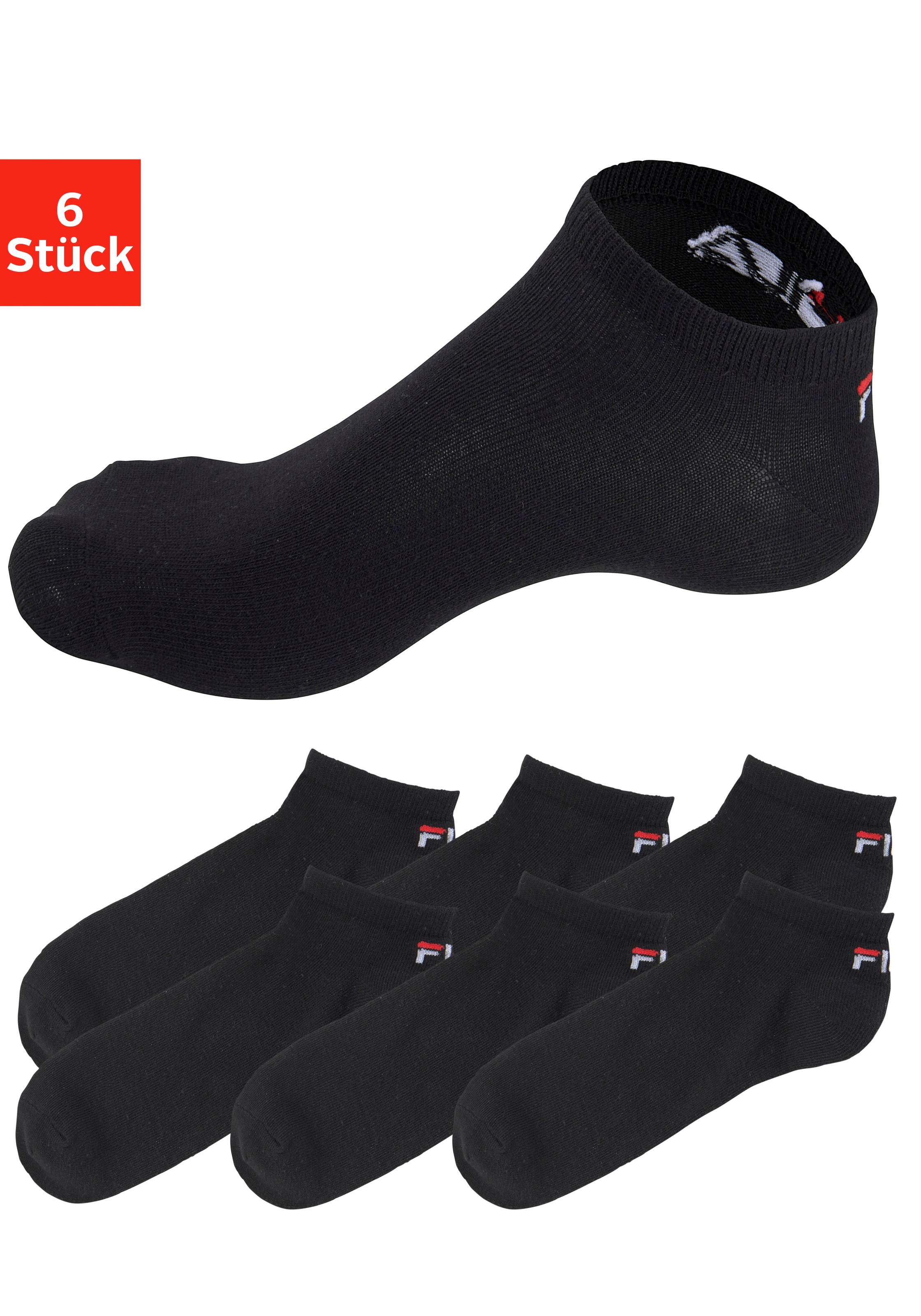 Fila Sneakersocken, (6 Paar), mit eingestricktem Logo