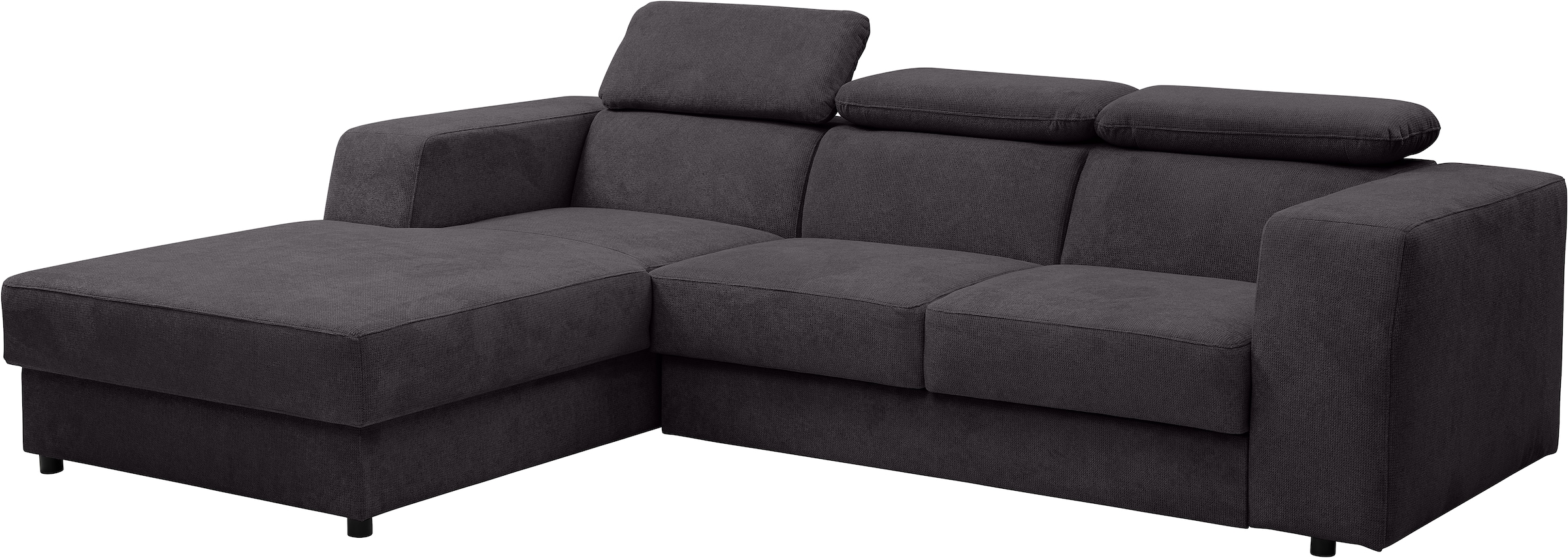 WERK2 Ecksofa »Cherry, modernes Sofa mit Komfortfunktionen, Breite 270cm, L-Form,«, bequem, mit verstellbaren Kopfteilen, Schlaffunktion und Bettkasten
