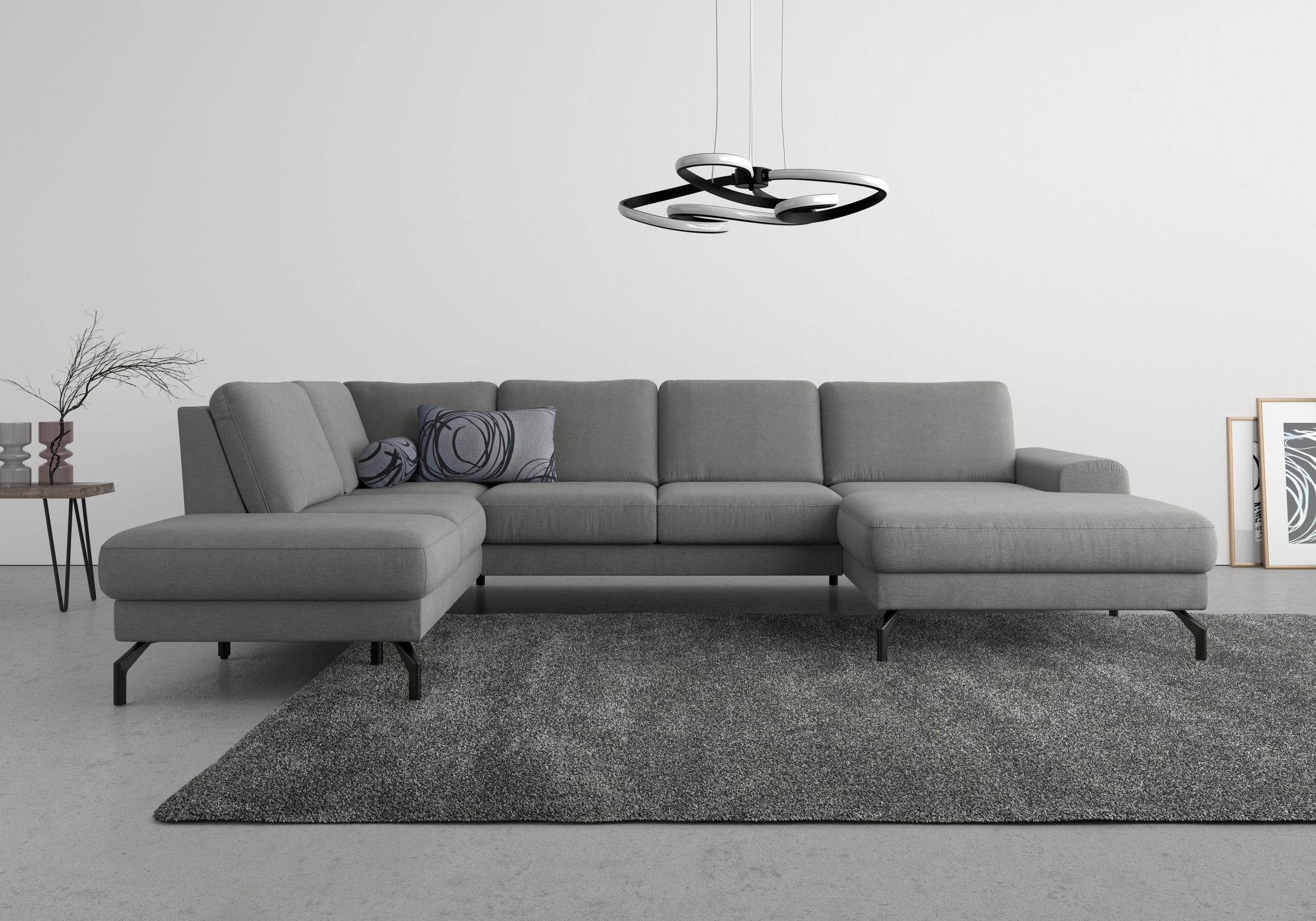 Thumbnail - sit&more Wohnlandschaft "Cinturo U-Form" inklusive Sitztiefenverstellung und Federkern, Sitzhöhe 48 cm