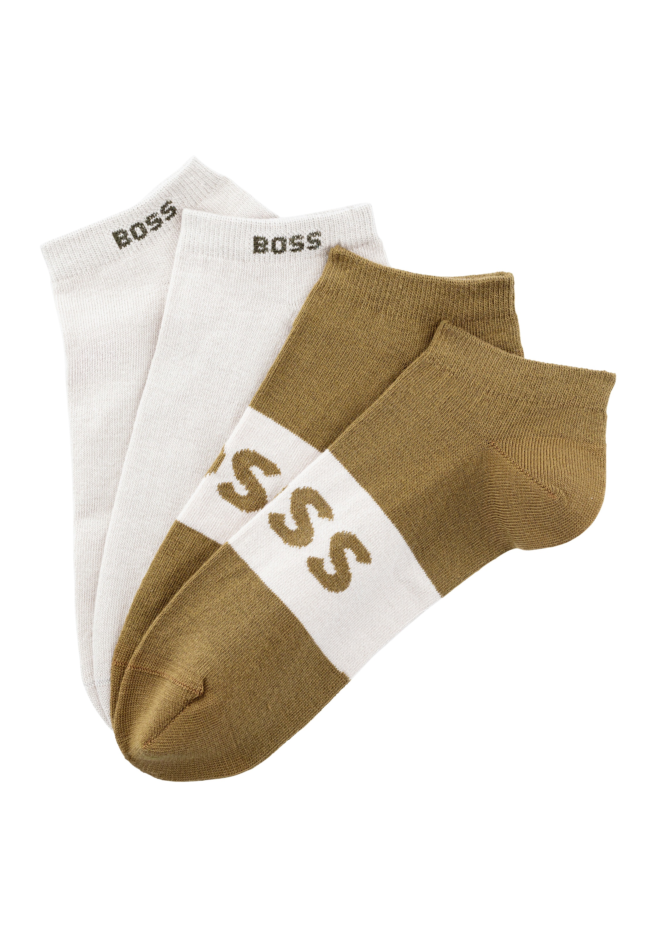 BOSS Freizeitsocken "2P AS Logo Col CC", (Packung, 2 Paar, 2er), mit Logoschriftzug