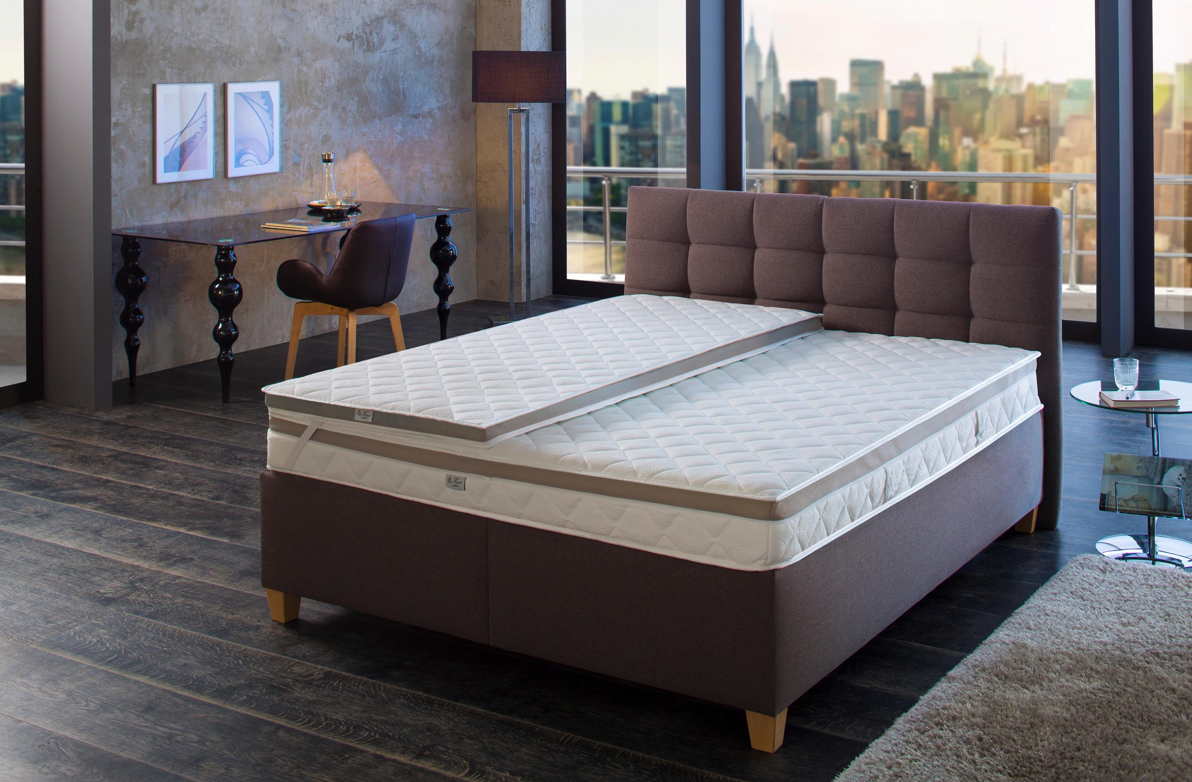 Hanse by RIBECO Topper "Ole" Matratzentopper 90x200 cm & 140x200 cm und wei günstig online kaufen