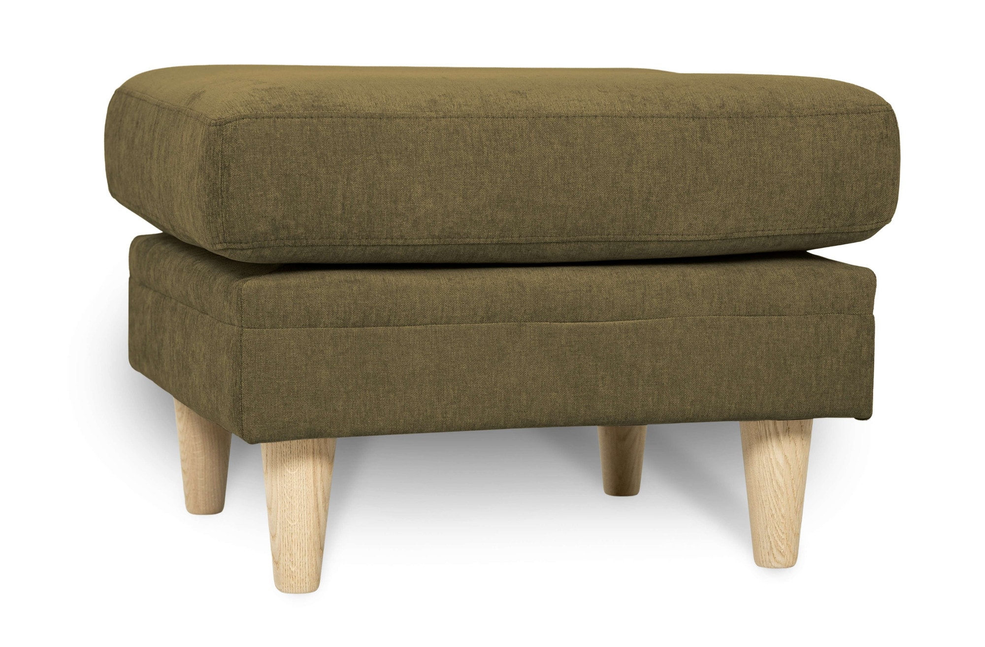 OTTO home Polsterhocker »Arellano, Breite 63 cm« klassisches Design, mit Massivholzfüßen, Webstoff fein, Chenille