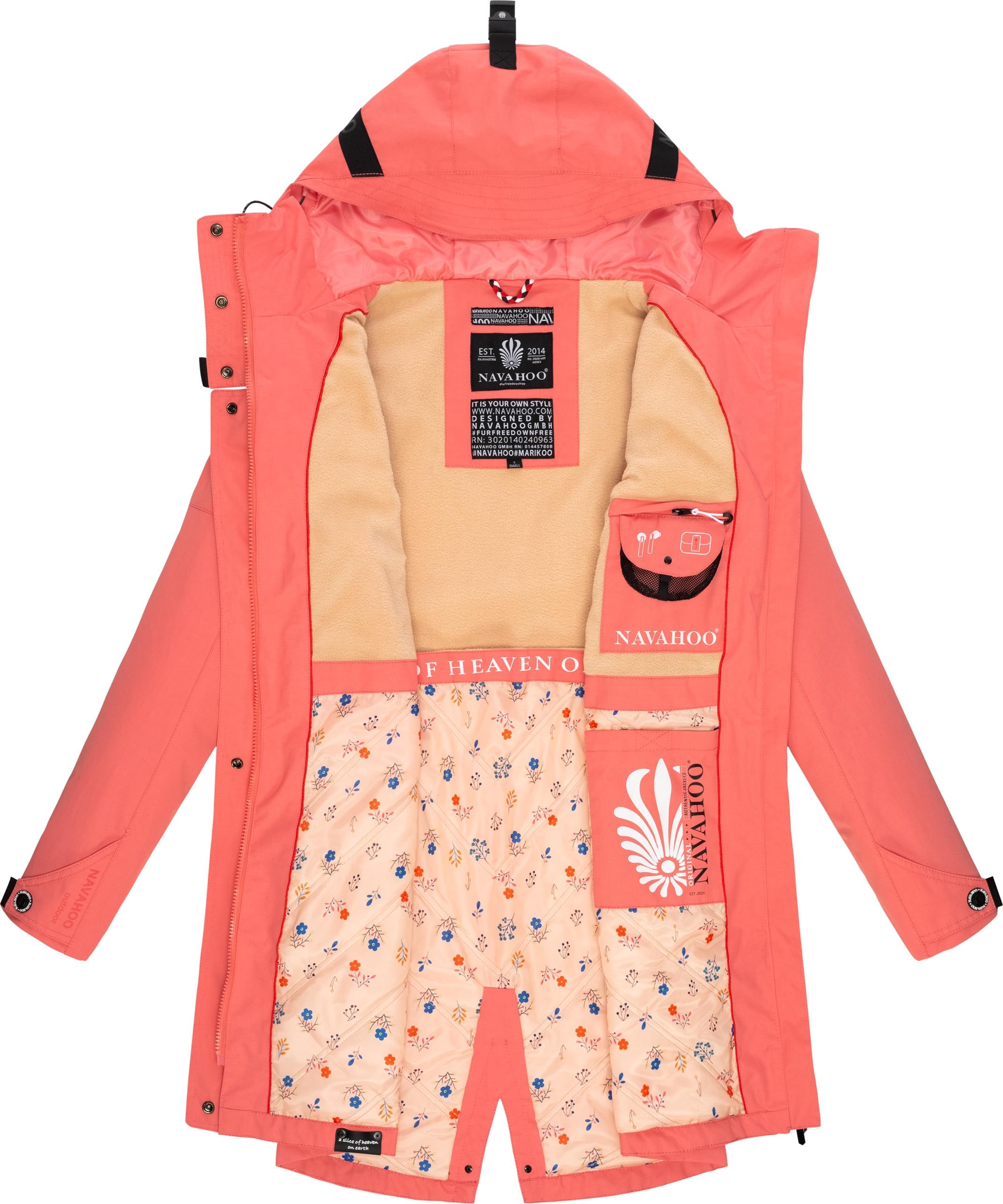 Navahoo Outdoorjacke »Pfefferschote«, mit Kapuze, moderne Damen Übergangsjacke mit Kapuze