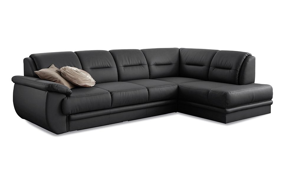 sit&more Ecksofa "Mailand L-Form, B: 250 cm, Komfortsitzhöhe 46 cm" mit Schlaffunktion, Eckcouch in Kunstleder & Stoff