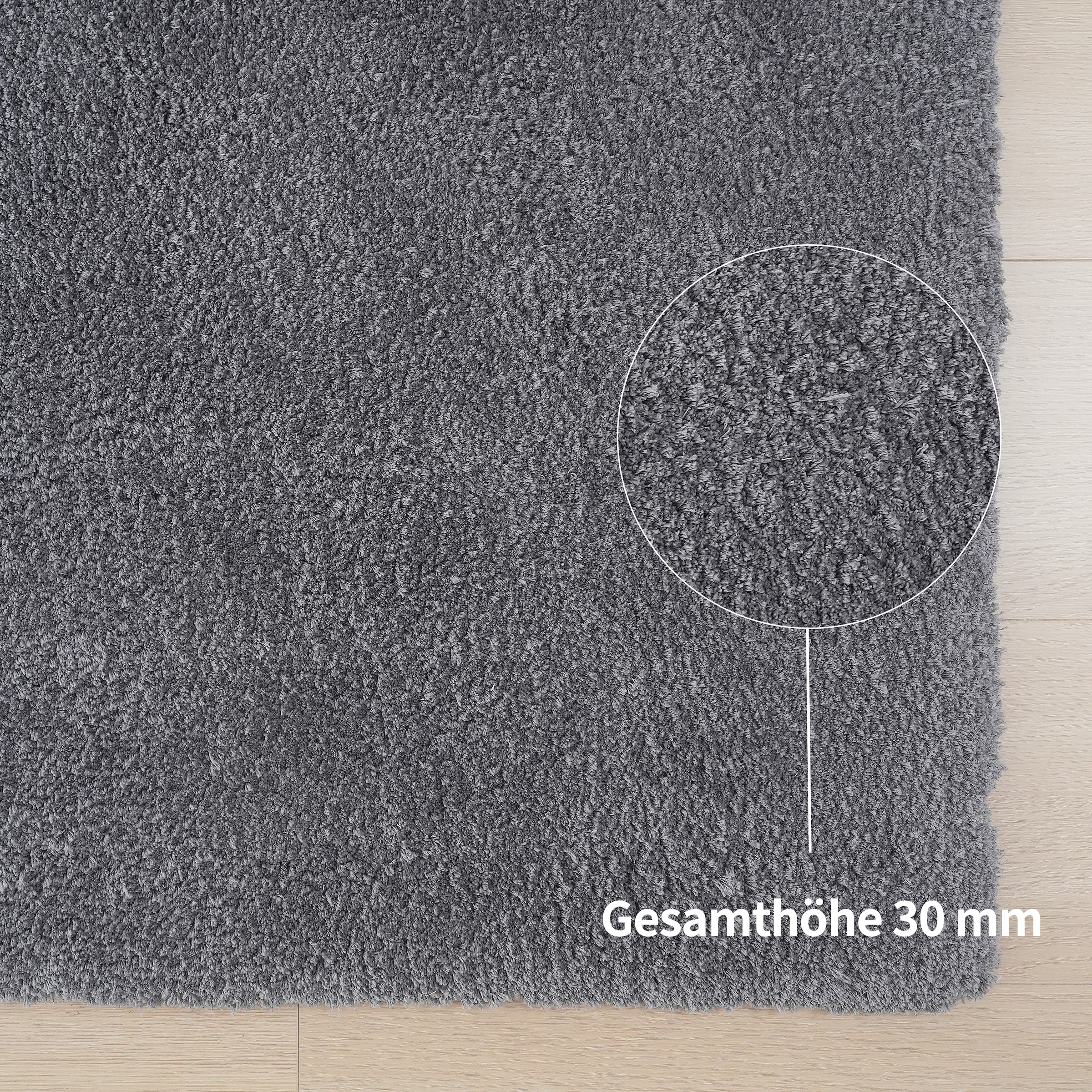 my home Hochflor-Teppich »Microfaser Teppich Magong, besonders weich, sehr feiner Flor«, rechteckig, 25 mm Höhe, uni, Wohnzimmer, Schlafzimmer, Kinderzimmer, auch rund und als Läufer